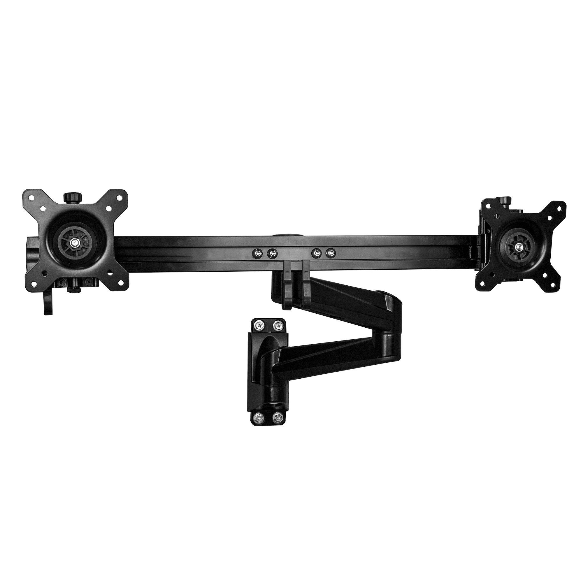 Rca Informatique - image du produit : WALL MOUNT DUAL MONITOR ARM FOR TWO15-24IN MONITORS ARTICULATING