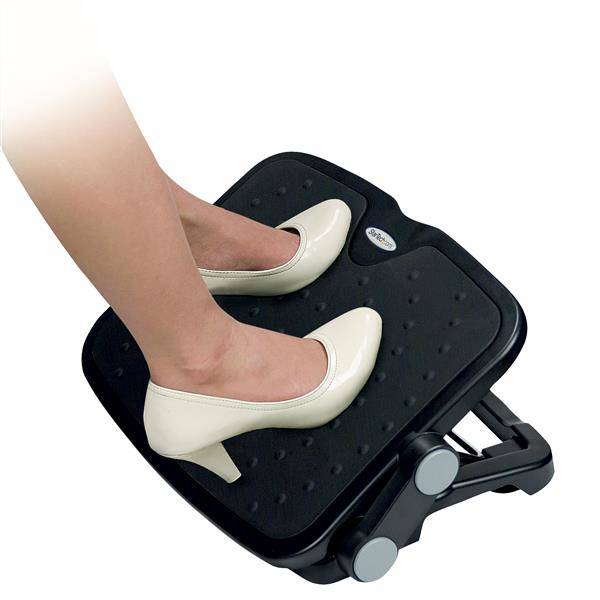 Rca Informatique - image du produit : ADJUSTABLE UNDER DESK FOOT REST LARGE 18X14IN ERGONOMIC FOOTREST