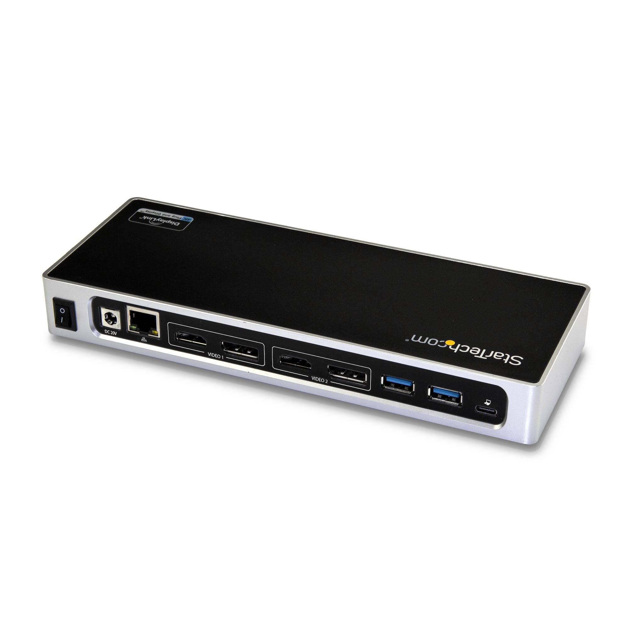 Rca Informatique - image du produit : USBC / USB 3.0 DOCKING STATION DUAL HDMI/DUAL DP/HDMI DP 60HZ