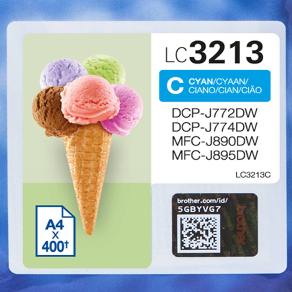 Rca Informatique - image du produit : LC3213C 400P CYAN HIGH CAPACITY INK CARTRIDGE