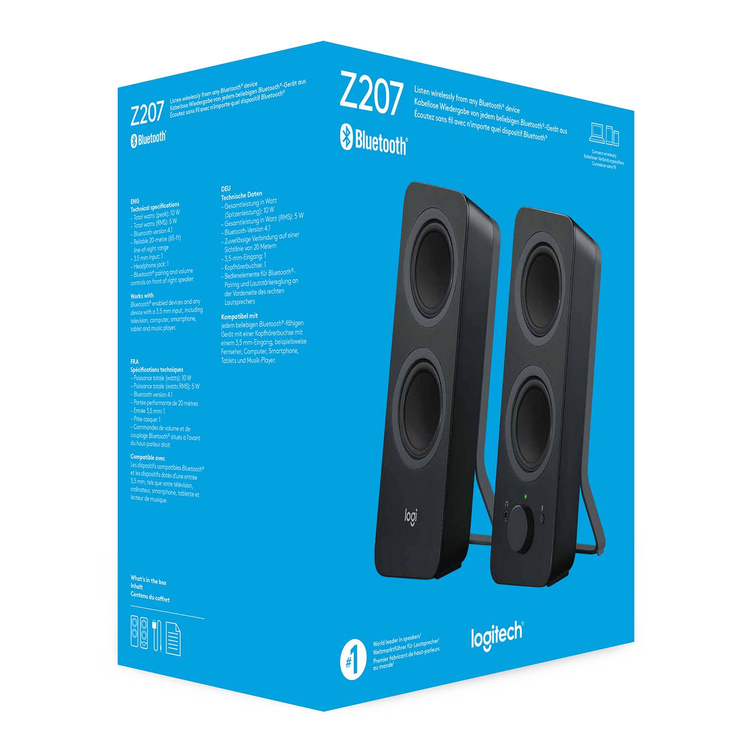 Rca Informatique - image du produit : Z207 BLUETOOTH COMPUTER SPEAKER BLACK - EMEA