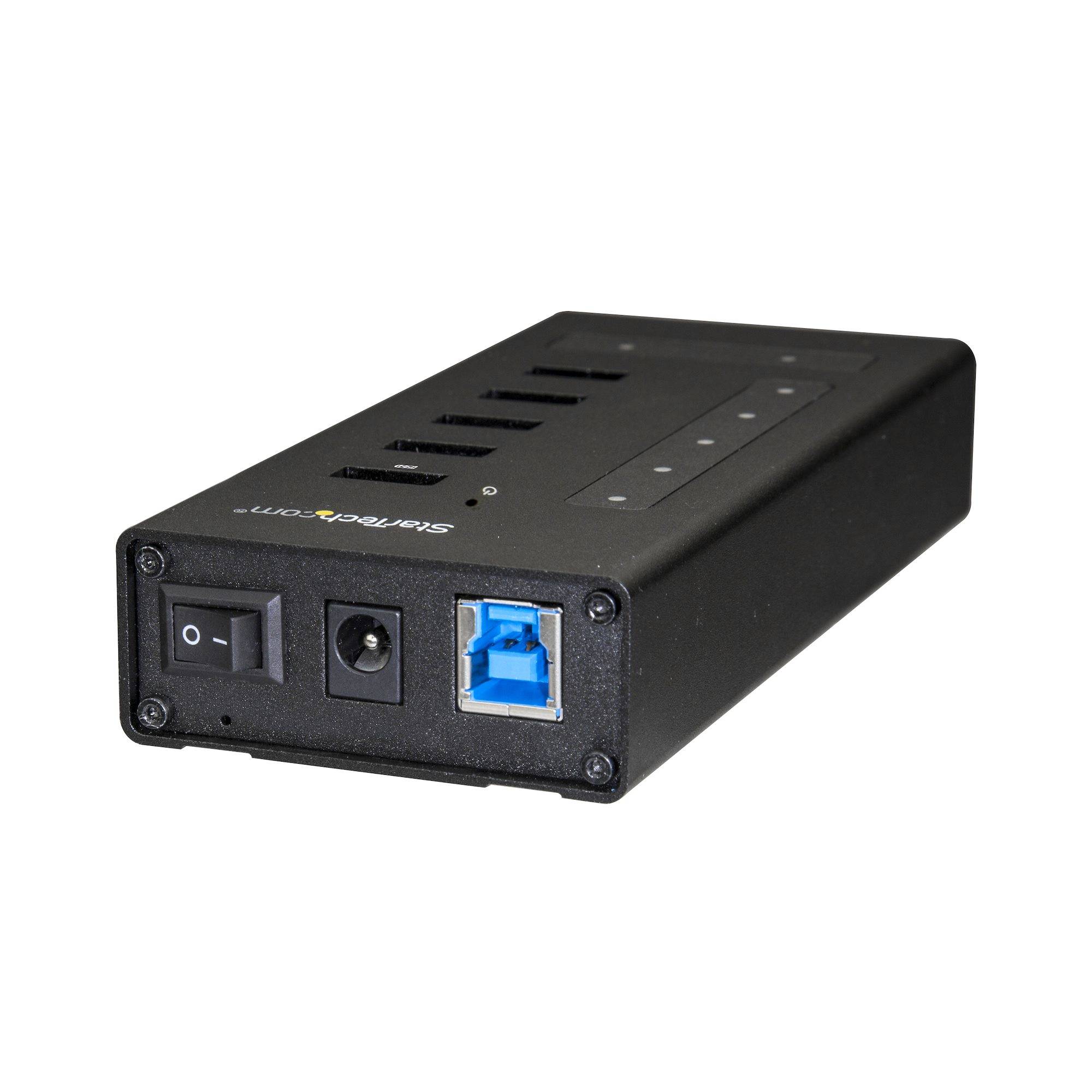 Rca Informatique - image du produit : 7PORT USBC HUB USBC TO 2X C AND 5X A USB 3.0 HUB METAL