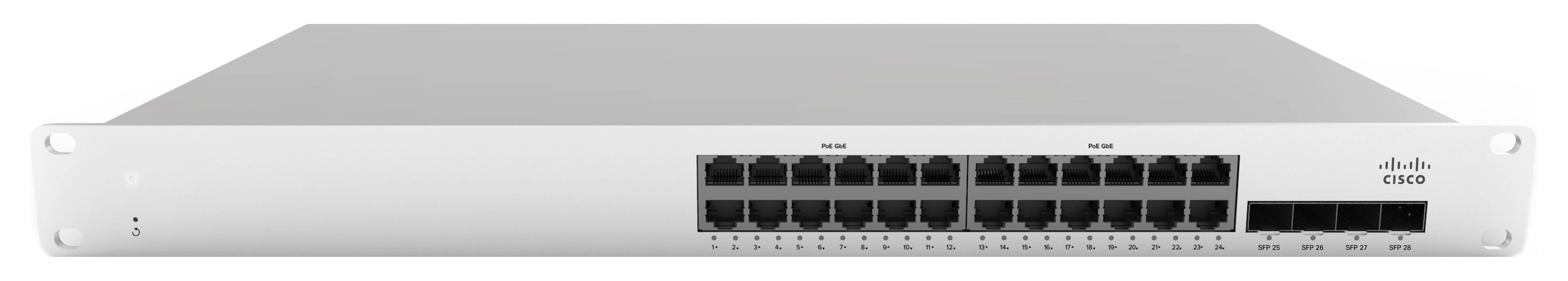 Rca Informatique - image du produit : MS210-24P 1G L2 CLD-MNGD 24X GIGE 370W POE SWITCH