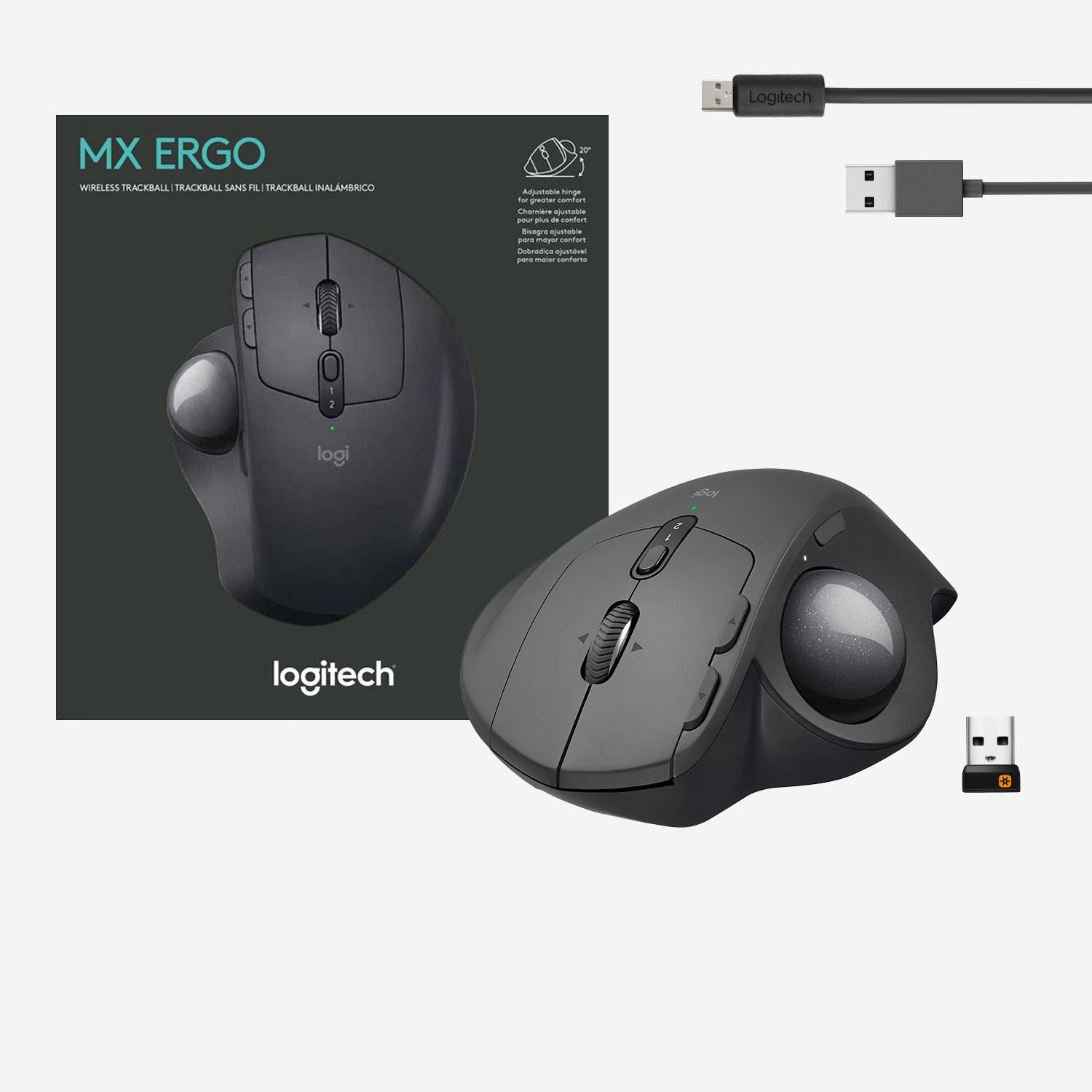 Rca Informatique - image du produit : LOGITECH MX ERGO GRAPHITE EMEA IN