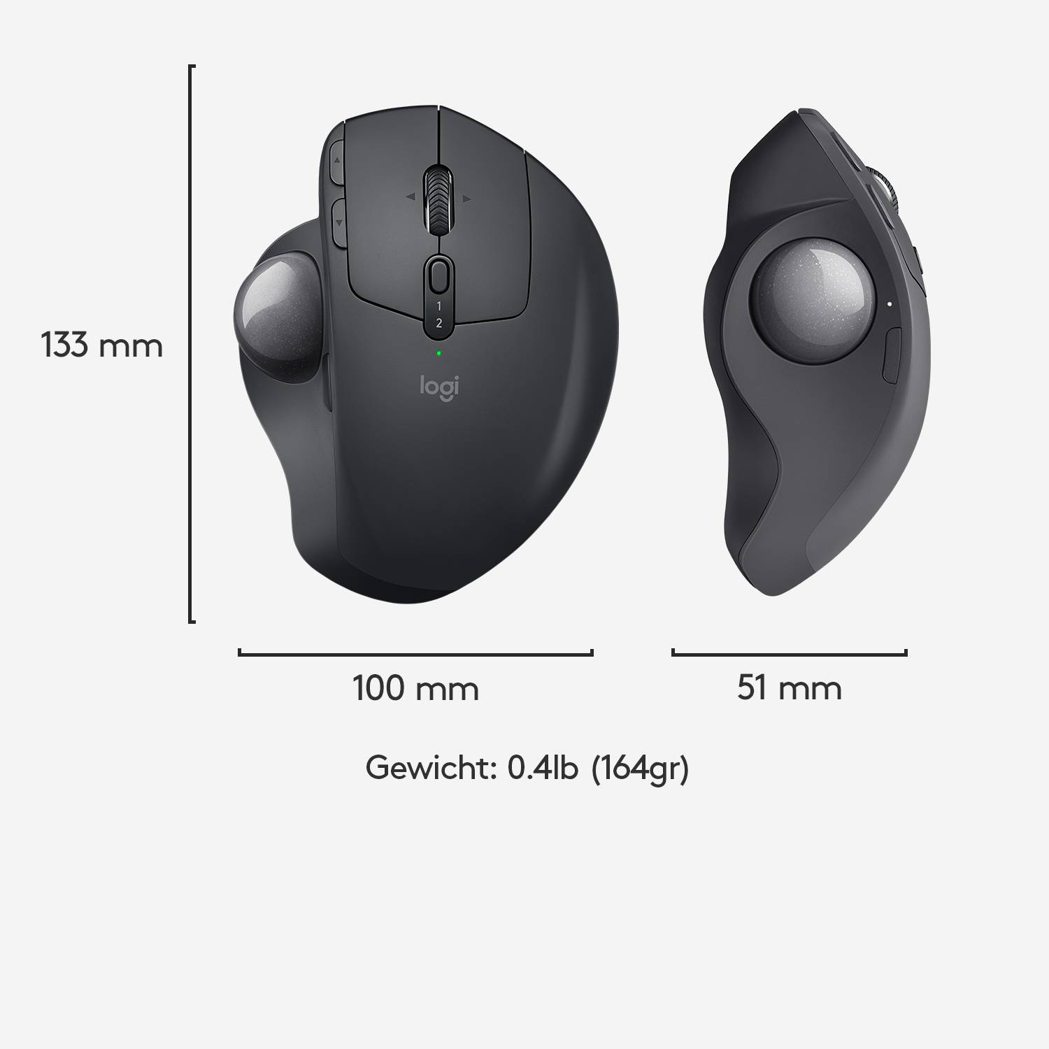 Rca Informatique - image du produit : LOGITECH MX ERGO GRAPHITE EMEA IN