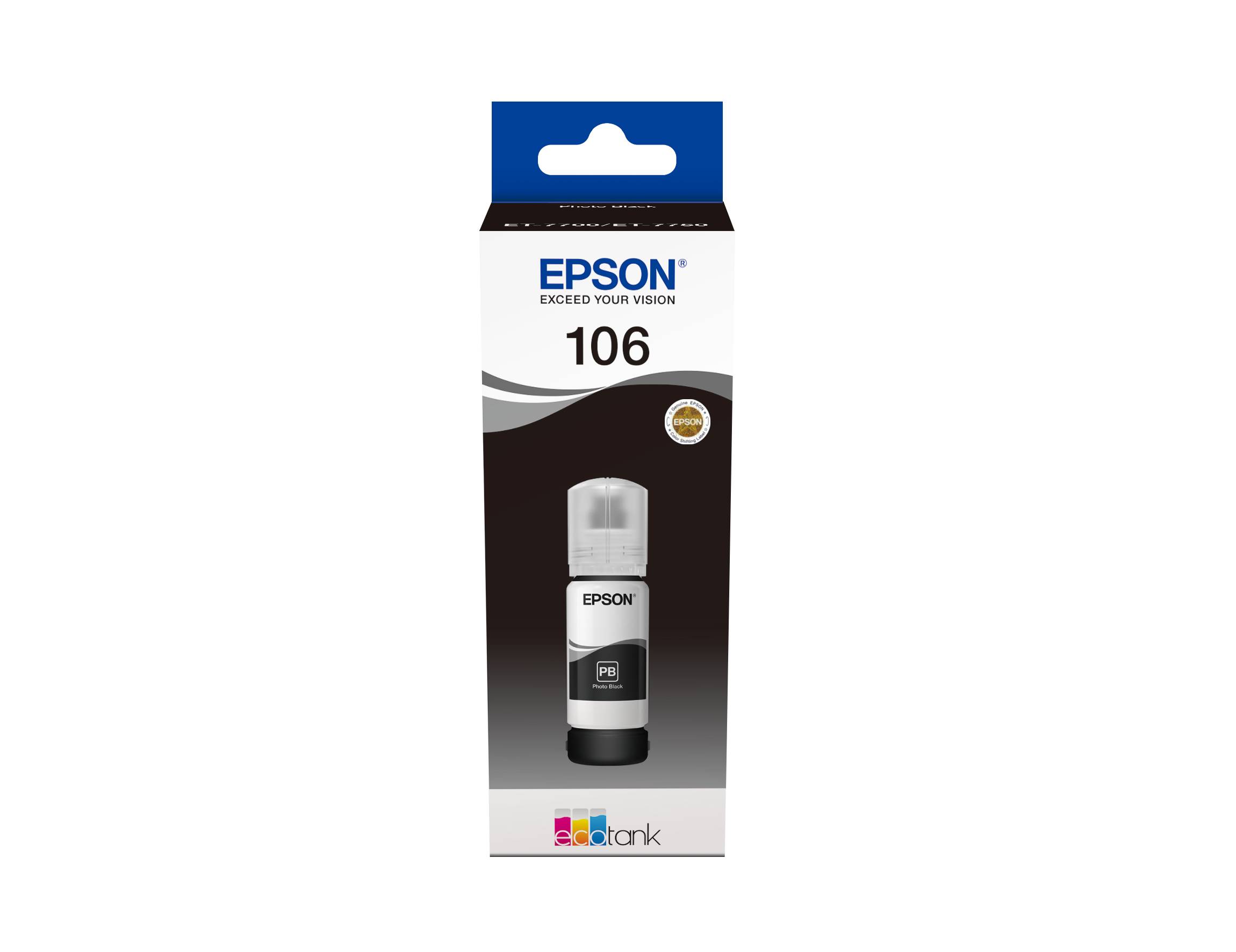 Rca Informatique - Image du produit : 106 ECOTANK PHOTO BLACK INK BOTTLE 1 X 70 ML