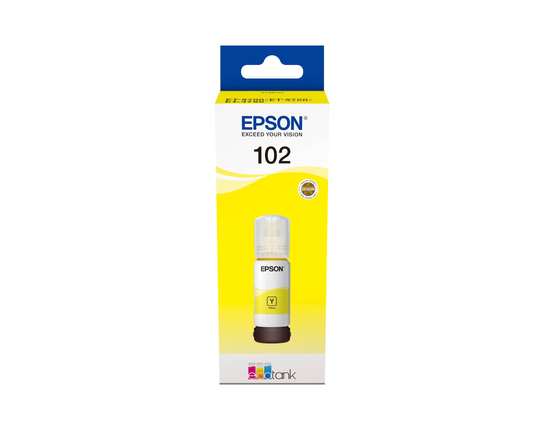 Rca Informatique - Image du produit : 102 ECOTANK YELLOW INK BOTTLE 1 X 70ML