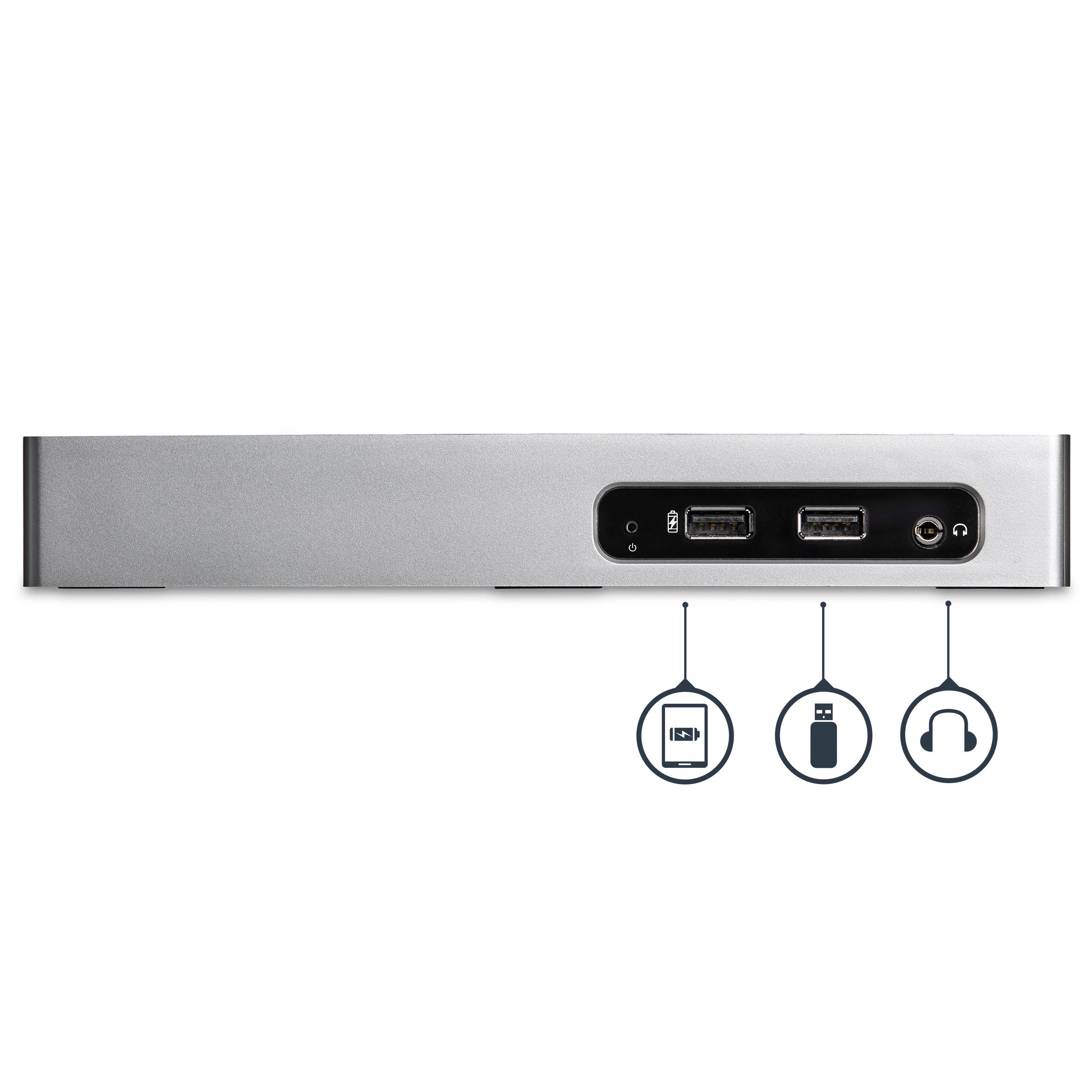 Rca Informatique - image du produit : DUAL MONITOR DOCKING STATION HDMI AND DVI / VGA - USB 3.0