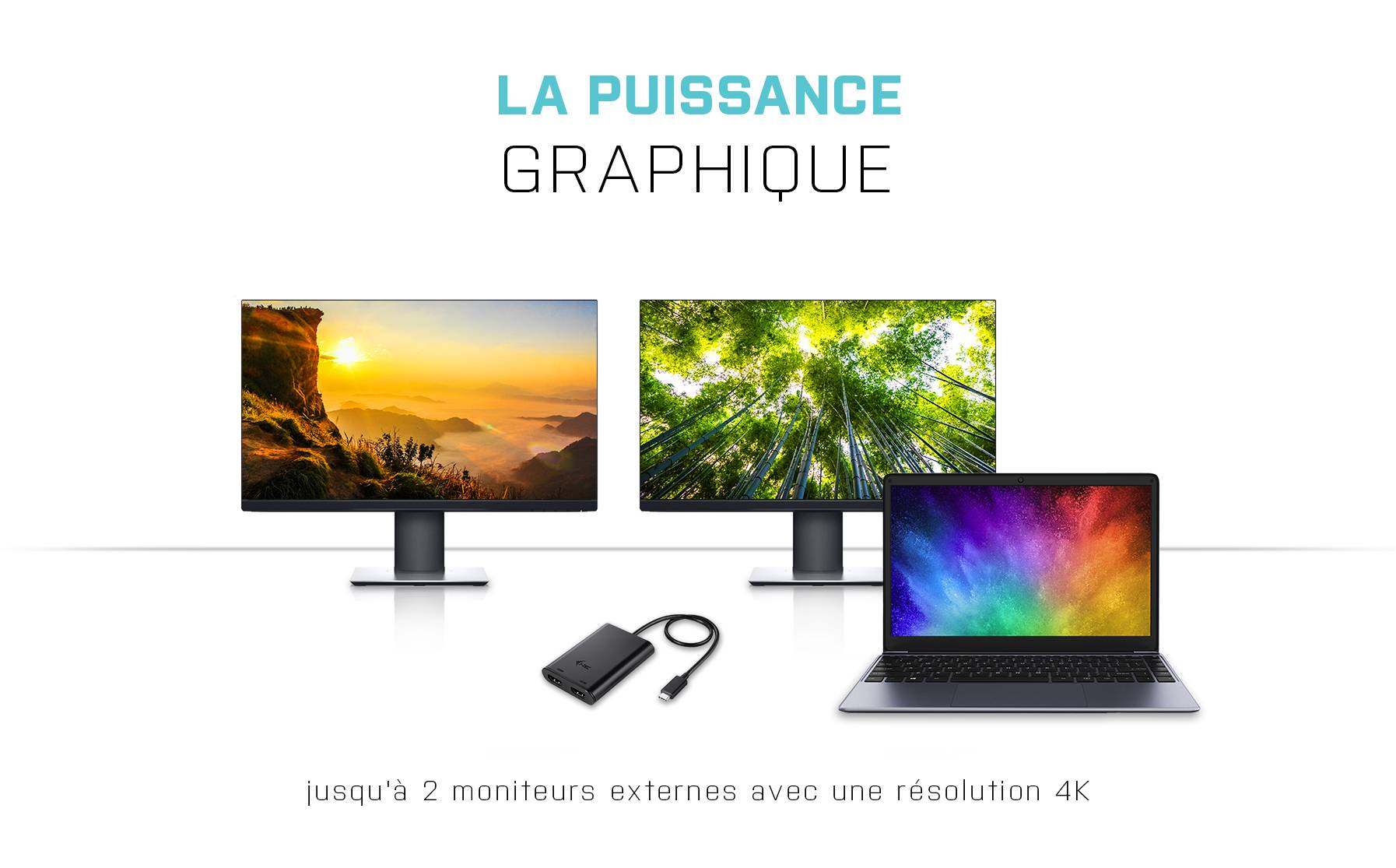 Rca Informatique - image du produit : I-TEC USB-C 4K DUAL HDMI ADAPTER