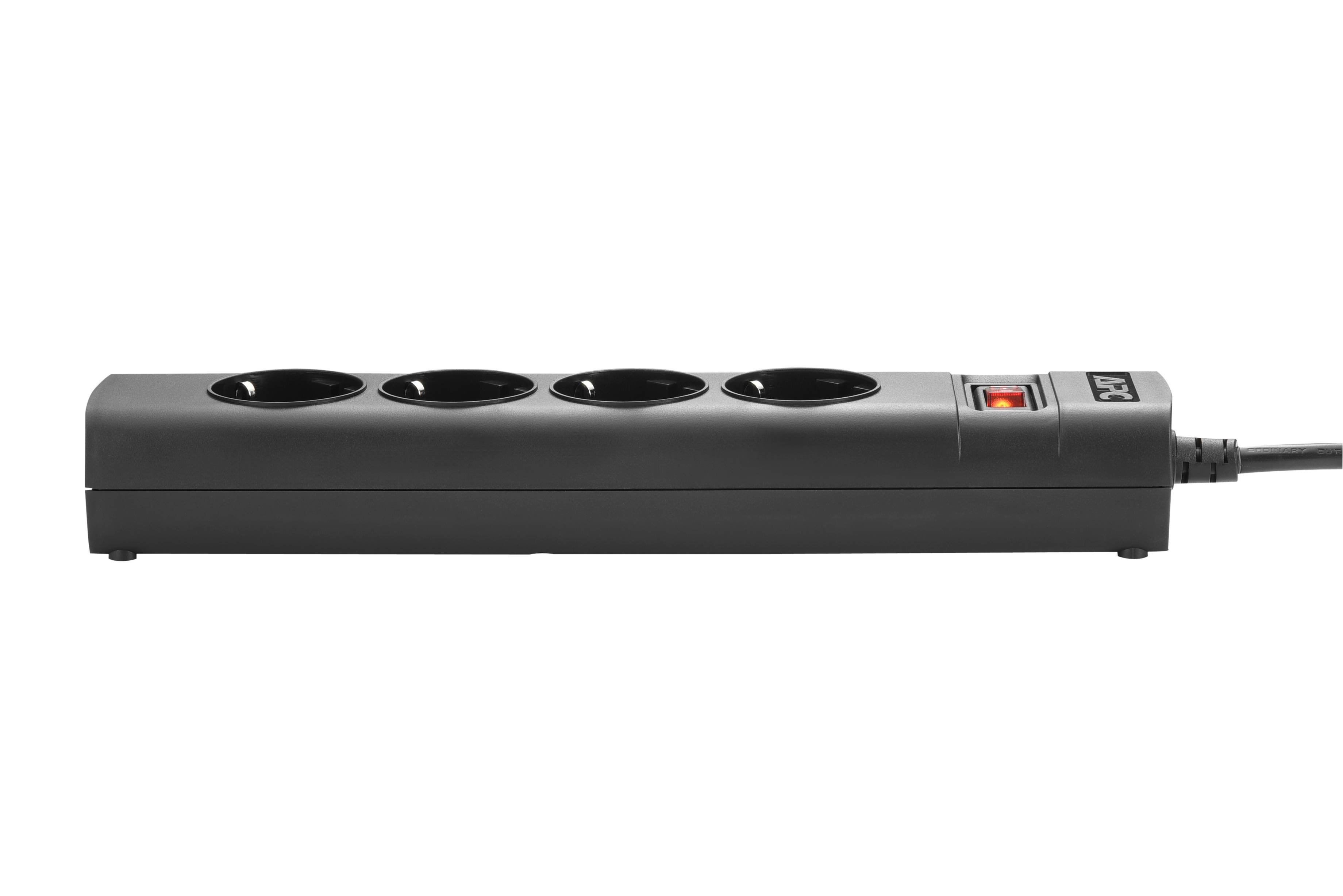 Rca Informatique - image du produit : POWER STRIP IEC C14 TO 4 OUTLET PROTECT.CONT.CEE 7/3 230V DE IN