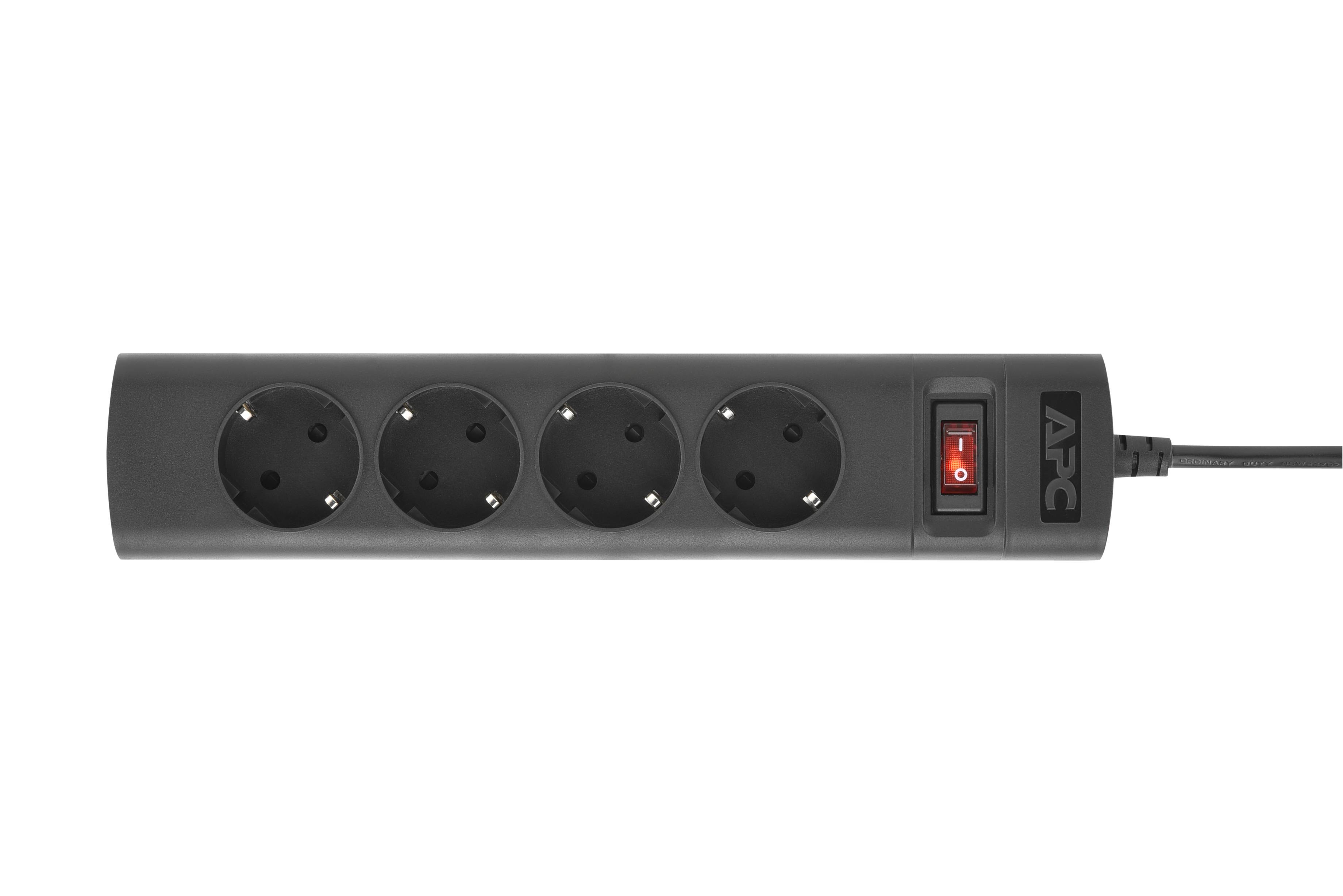 Rca Informatique - image du produit : POWER STRIP LOCKING IEC C14 TO 4OUTLET PROTCT.CONT.CEE 7/3 230V