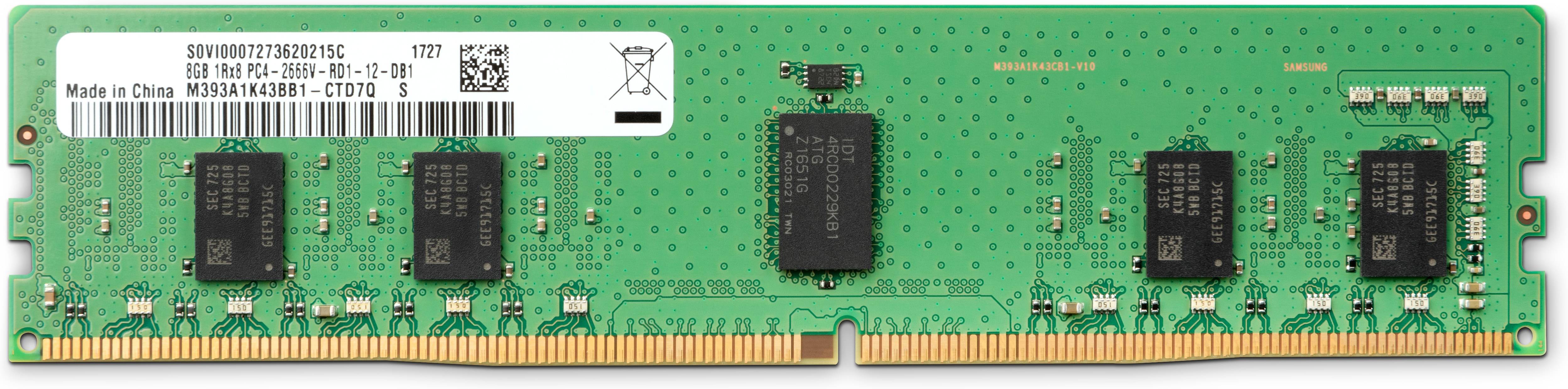 Rca Informatique - image du produit : 8GB DDR4-2666 1X8GB ECC REGRAM