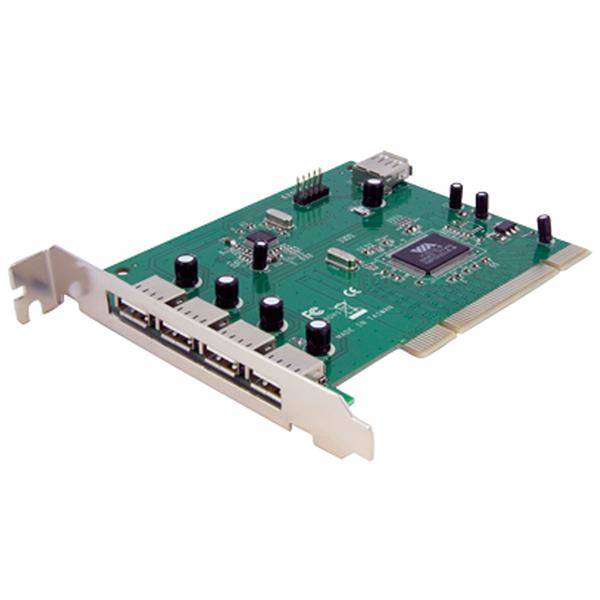 Rca Informatique - Image du produit : CARTE ADAPTATEUR PCI VERS 7 PORTS USB 2.0
