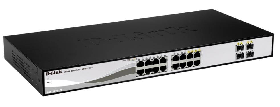 Rca Informatique - Image du produit : 16-PORT 10/100/1000 GB SMART SW INCLUDING 4 COMBO 1000BASET/SFP