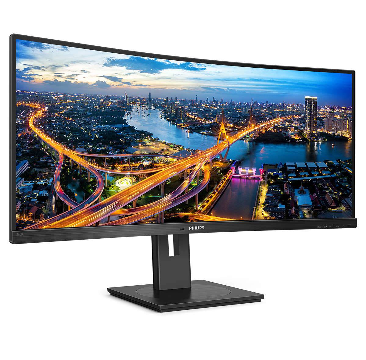 Rca Informatique - image du produit : 346B1C/00 CURV 34IN VA WQHD 300CD/4MS/HDMI/DP/USB-C/HAS