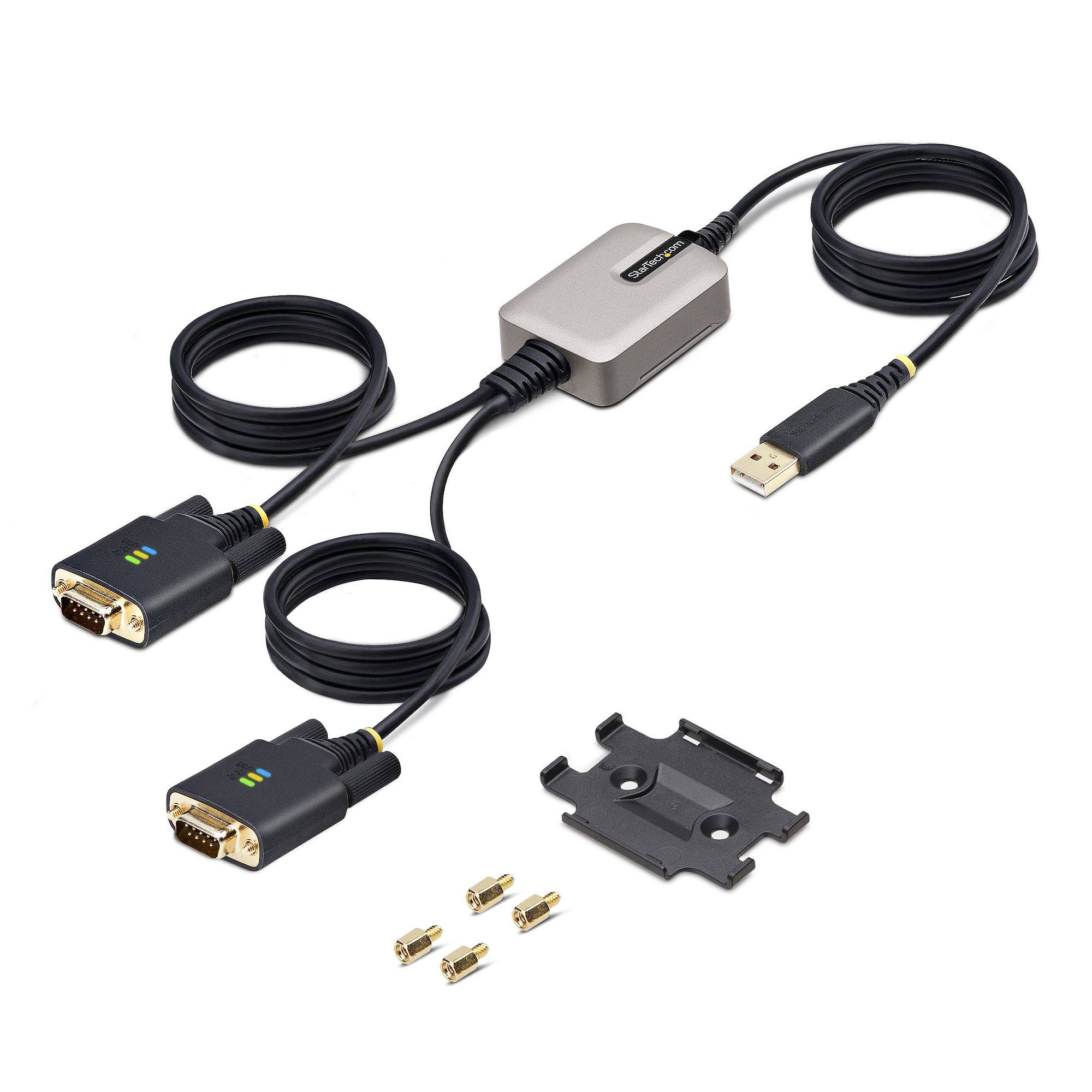 Rca Informatique - image du produit : 13FT 2-PORT USB SERIAL CABLE USB TO DUAL DB9 RS232 ADAPTER