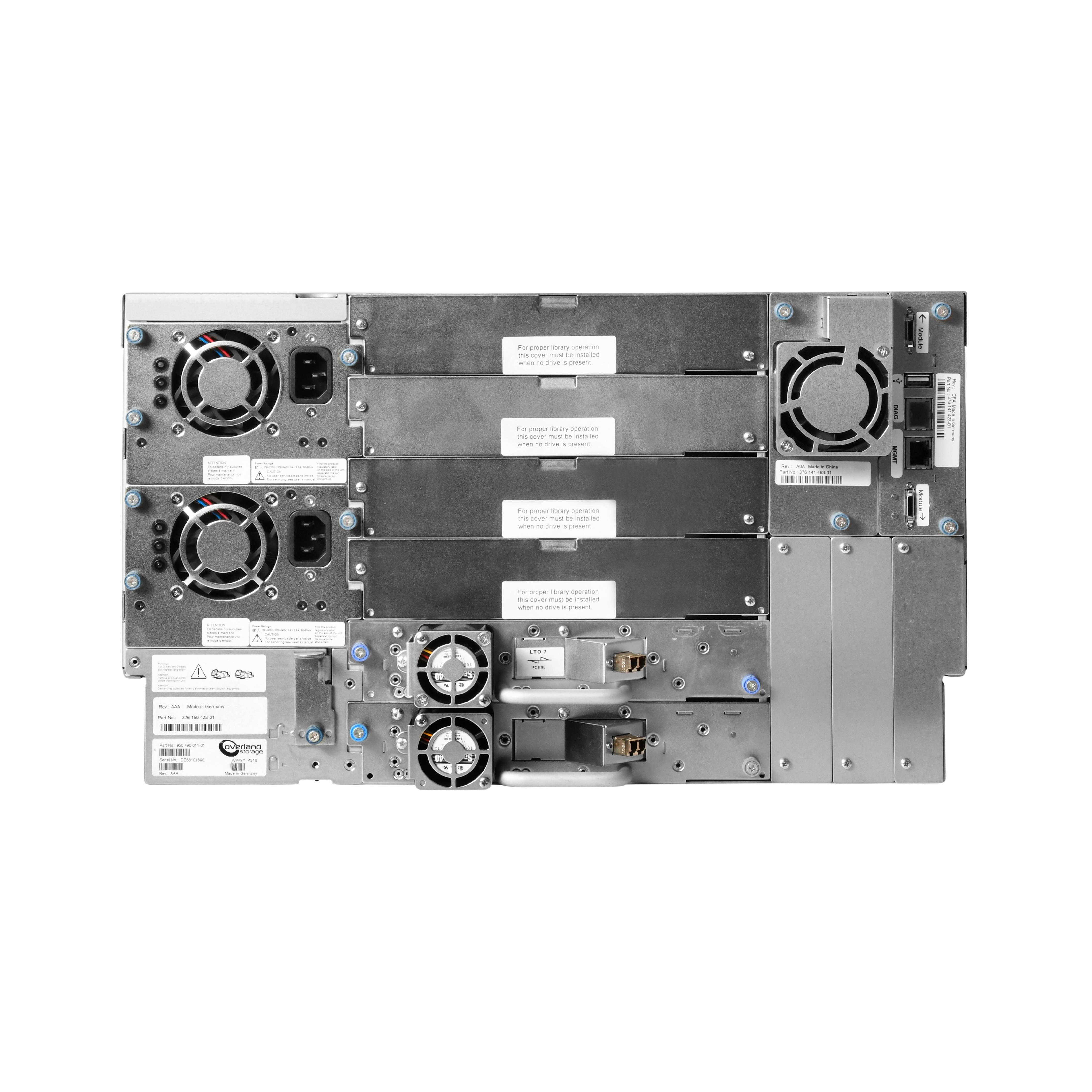 Rca Informatique - image du produit : NEOXL 80 6U 80-SLOT 2-DRIVE LTO8 DUAL-PORT FC