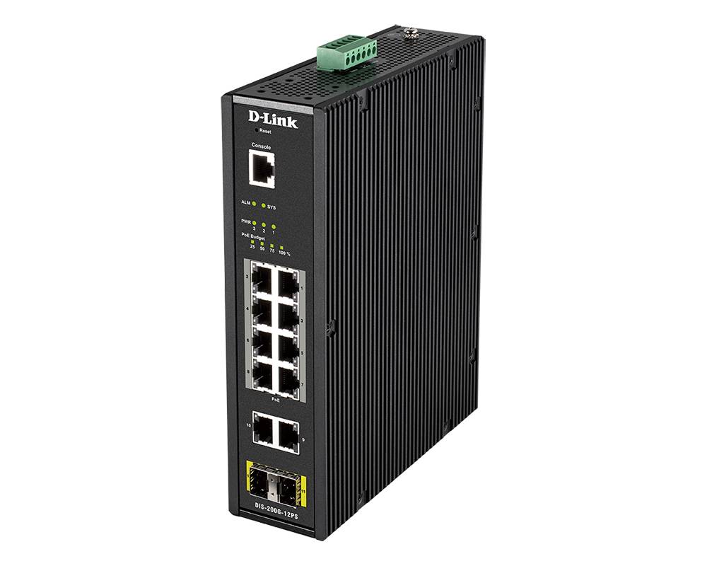 Rca Informatique - Image du produit : 12-PORT L2 INDUSTRIAL SWITCH SMART MANAGED GIGABIT POE