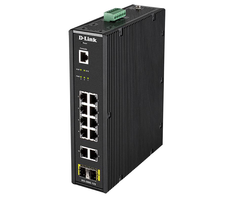 Rca Informatique - Image du produit : 12-PORT L2 INDUSTRIAL SWITCH SMART MANAGED GIGABIT POE