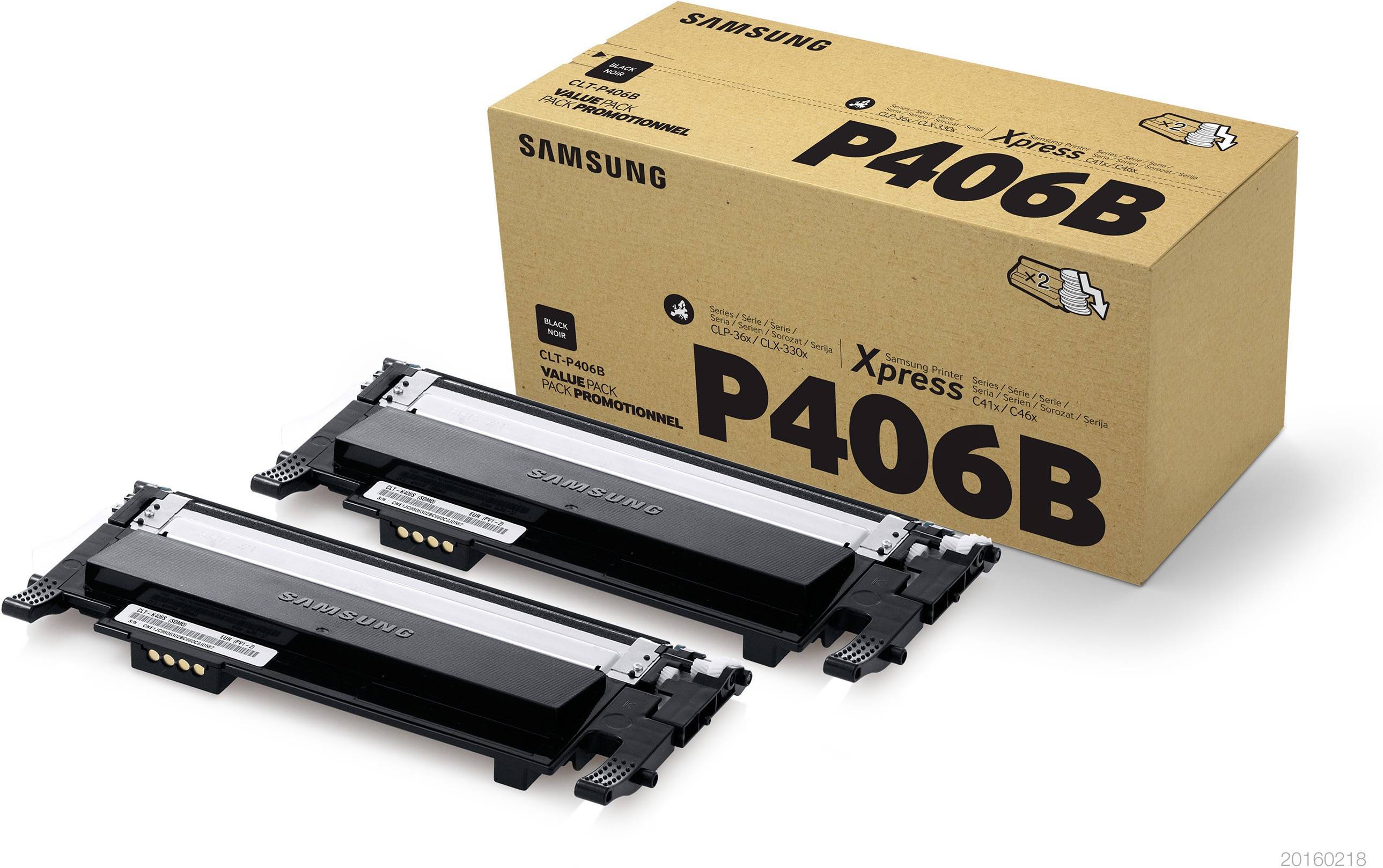 Rca Informatique - image du produit : SA CLT-P406B 2-PK BLACK TONER SAMSUNG