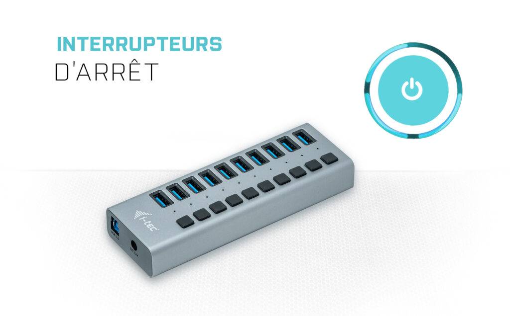 Rca Informatique - image du produit : I-TEC USB 3.0 HUB 10 PORT 48 W I-TEC USB 3.0 HUB 10 PORT 48 W