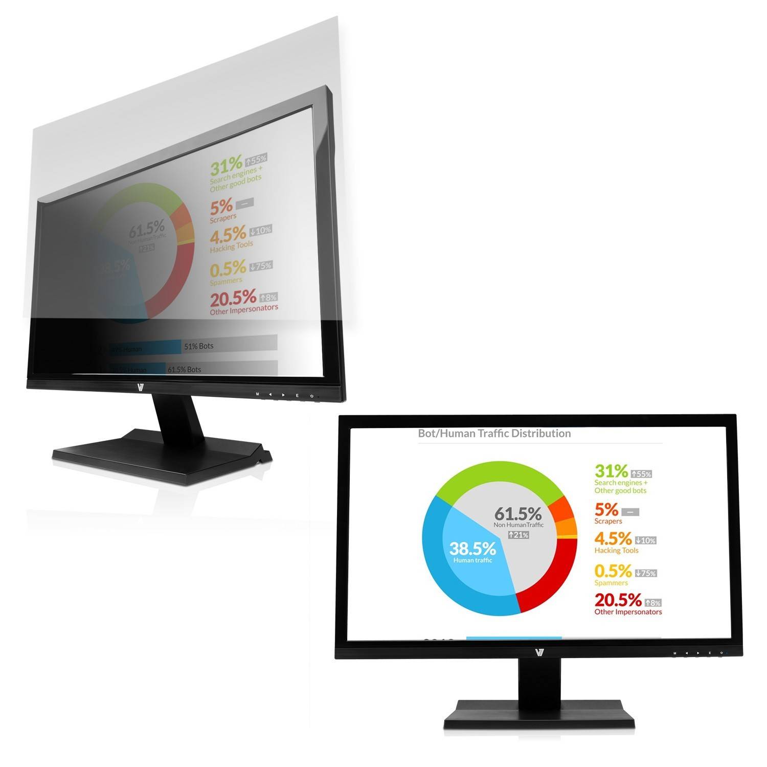 Rca Informatique - image du produit : FILTRE DE CONFIDENTIALITE 24IN 16:10 MATE/BRILLANT ANTI BL