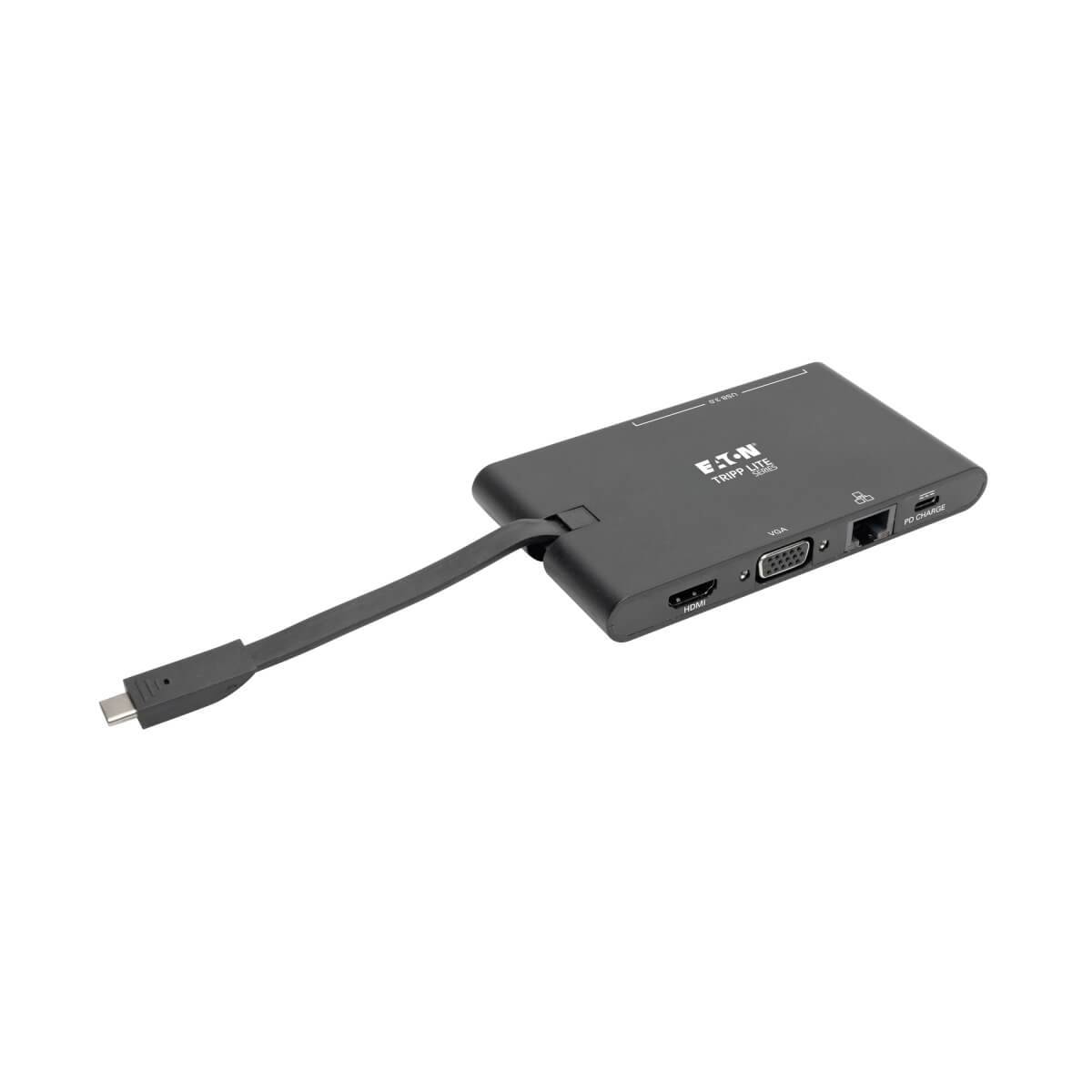 Rca Informatique - image du produit : USB-C LAPTOP DOCKING STATION HDMI/VGA THUNDERBOLT 3 BLK