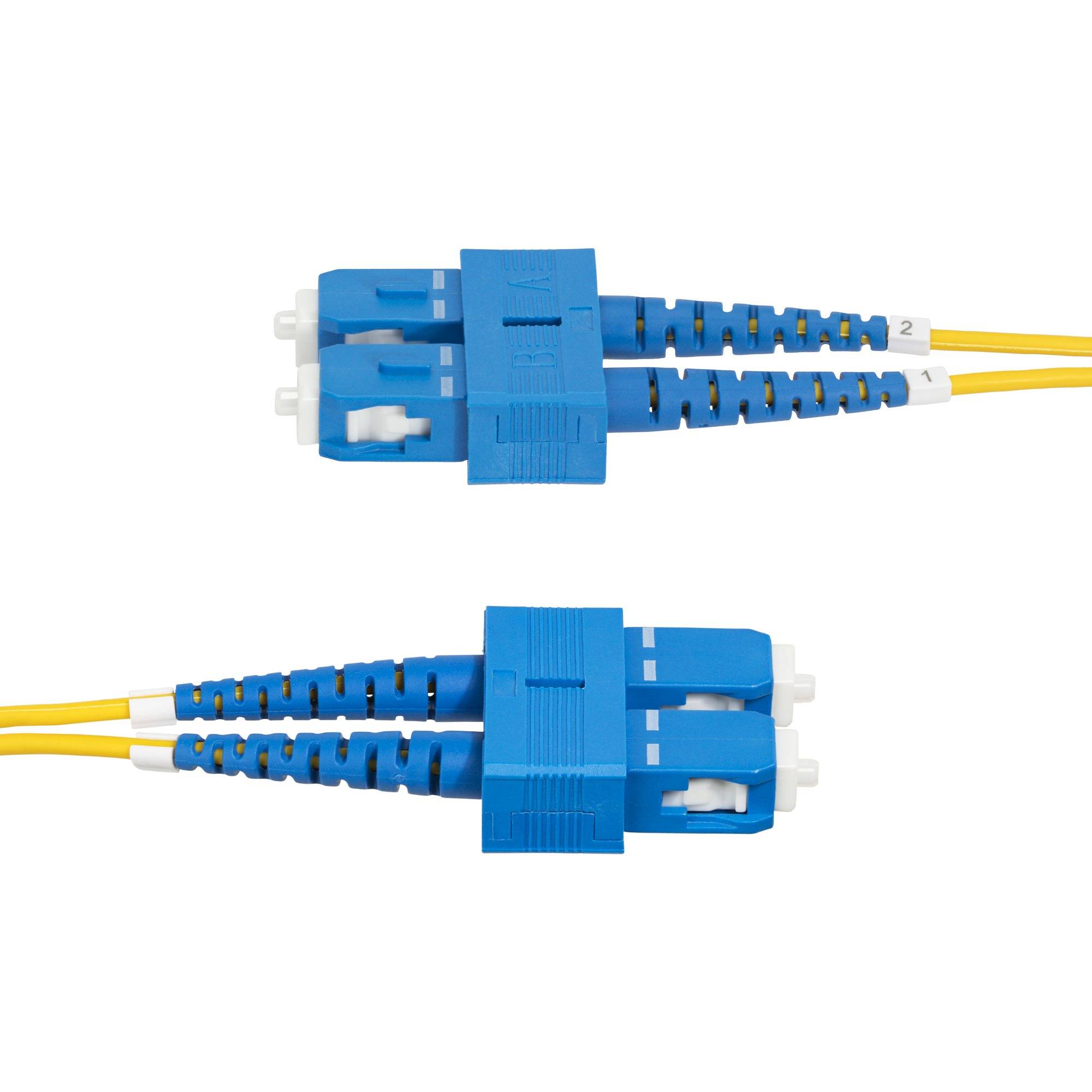 Rca Informatique - image du produit : SC/SC SINGLE MODE FIBER CABLE OS2/UPC/DUPLEX/LSZH