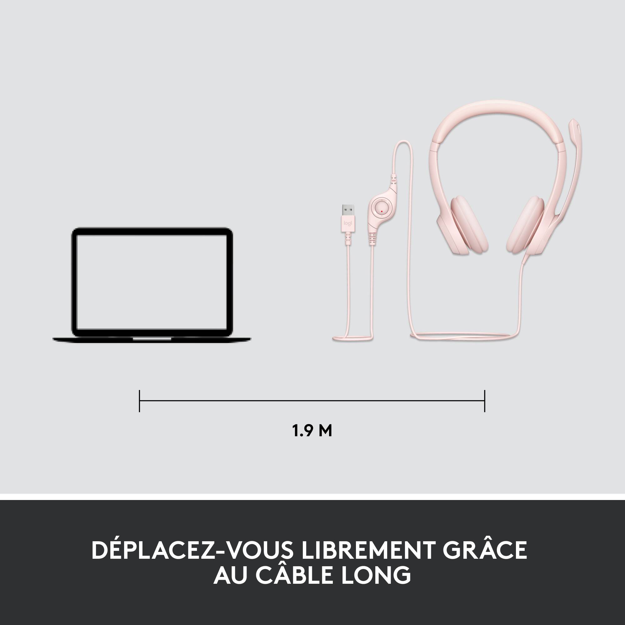 Rca Informatique - image du produit : H390 USB COMPUTER HEADSET -ROSE-EMEA-914