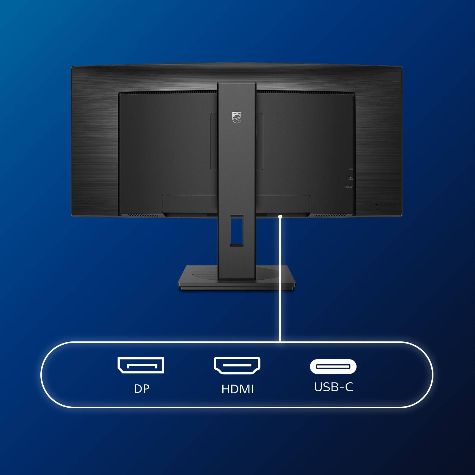 Rca Informatique - image du produit : 346B1C/00 CURV 34IN VA WQHD 300CD/4MS/HDMI/DP/USB-C/HAS