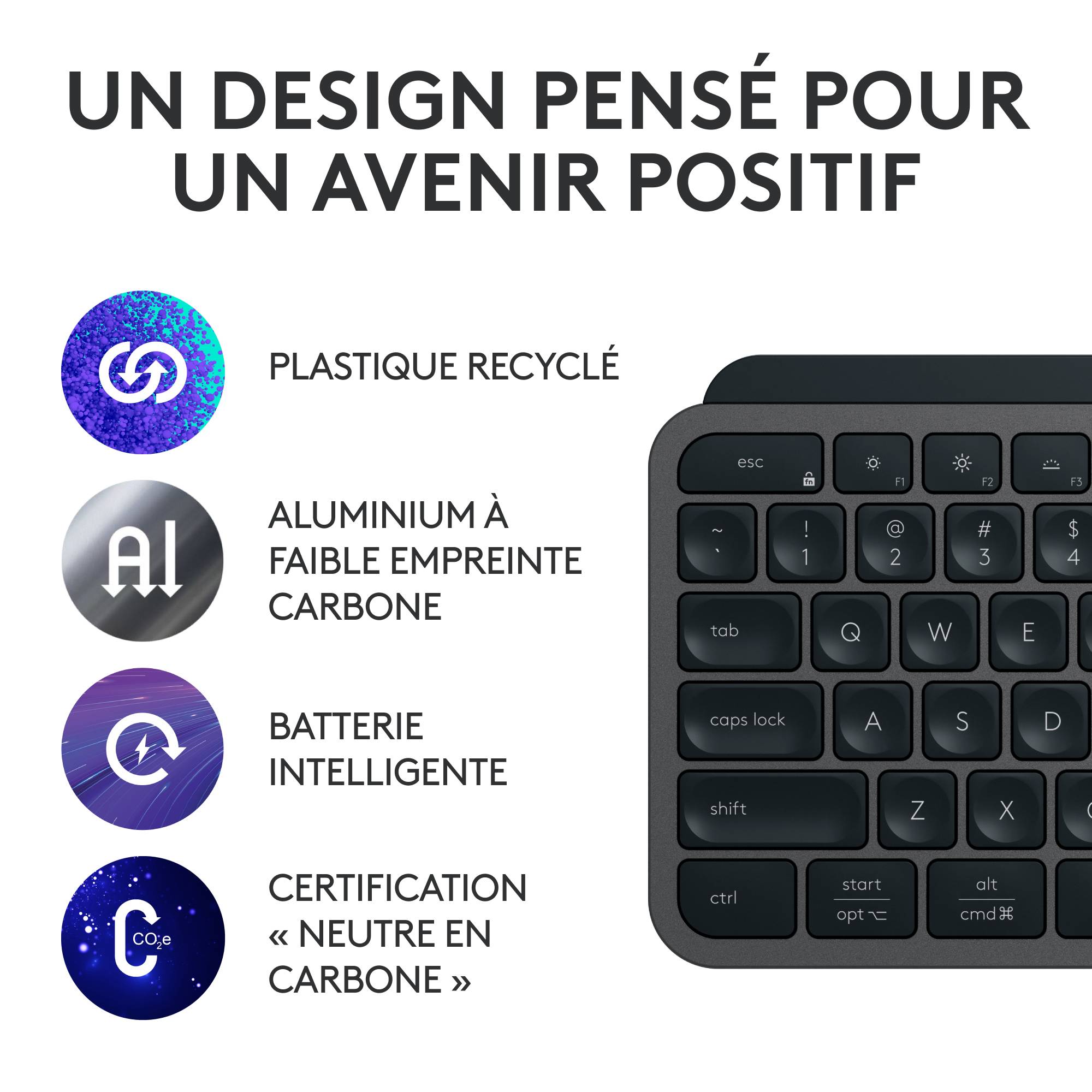 Rca Informatique - image du produit : MX KEYS S - GRAPHITE - US INTL - BT N/A - INTNL-973