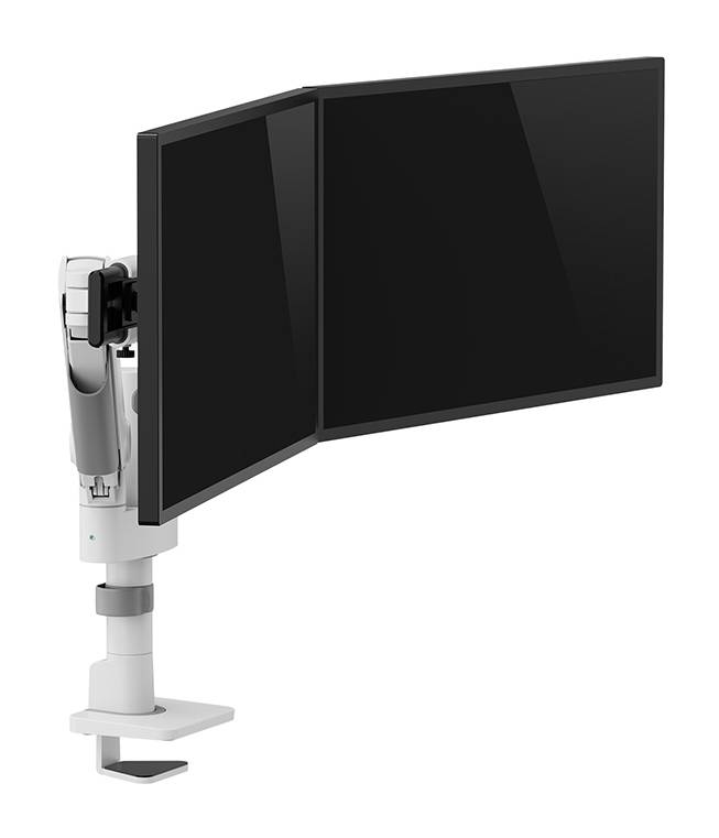 Rca Informatique - image du produit : NEXT ONE SL DESK MOUNT DOUBLE DISPLAY SLIDING VESA WHITE