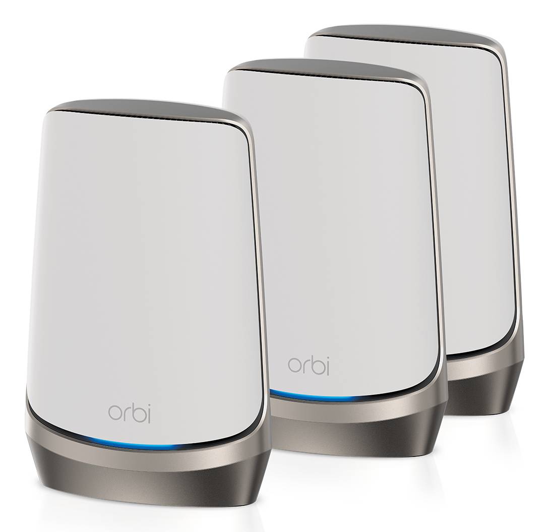 Rca Informatique - image du produit : ORBI QUAD-BAND MESH WIFI 6E SYS AXE11000 W/SATELLITE 2 (RBKE963)