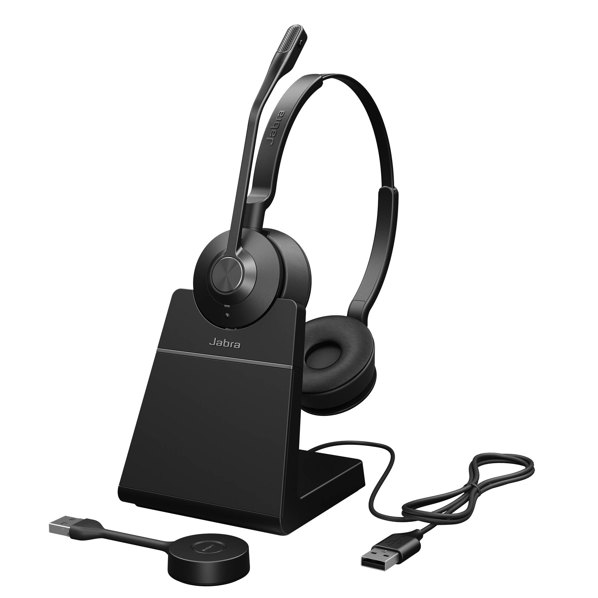 Rca Informatique - Image du produit : JABRA ENGAGE 55 UC STEREO USB-A WITH CHARGING STAND EMEA/APAC