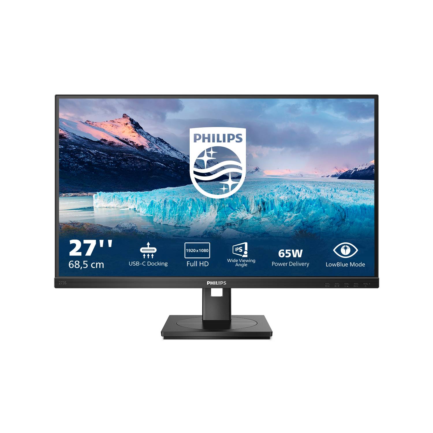 Rca Informatique - image du produit : 273S1/00 27IN IPS FHD 300CD/4MS HDMI/DP/USB-C/4USB-A/HAS