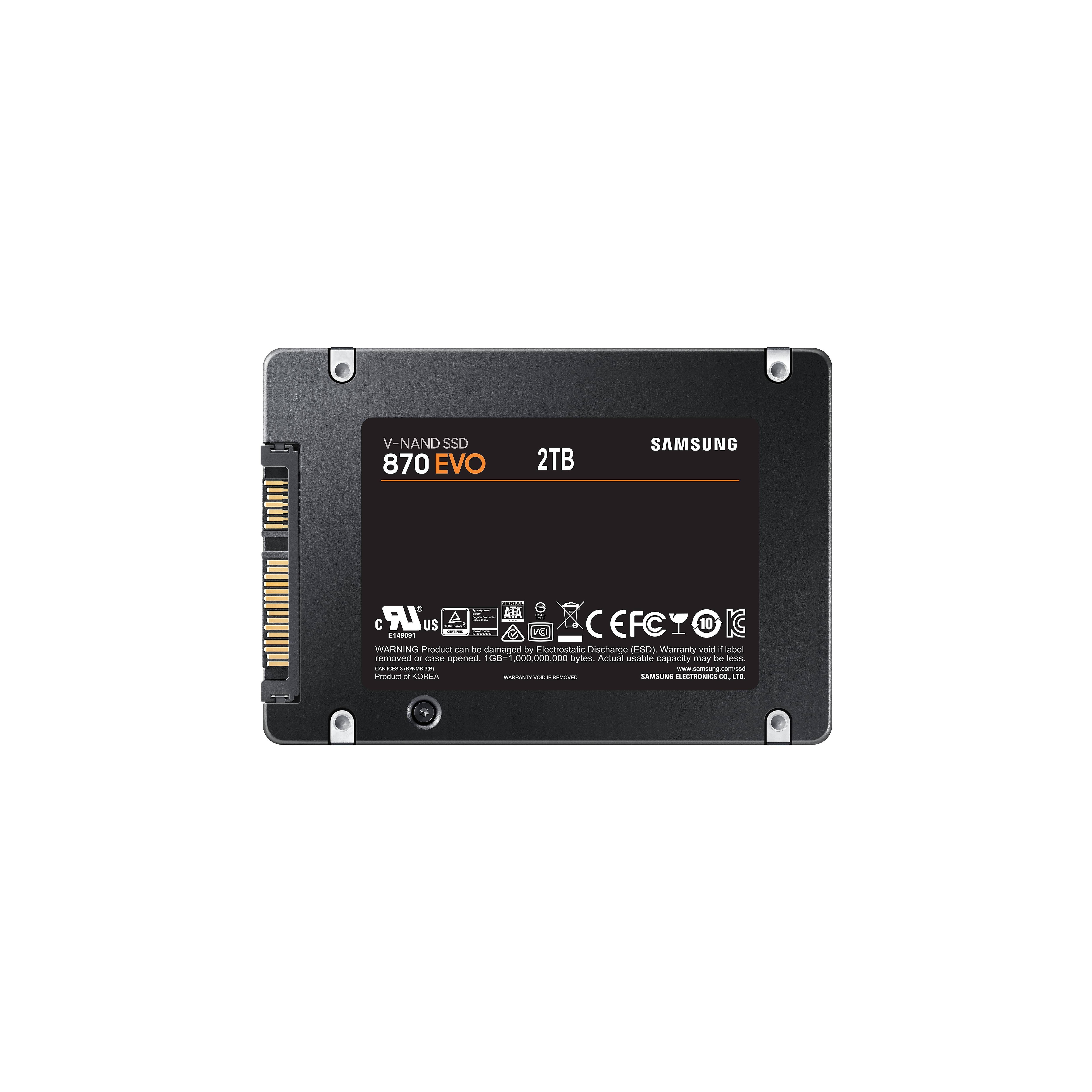 Rca Informatique - image du produit : SSD 870 EVO 2.5IN 2TGB SATA 6 GB/S V-NAND MLC