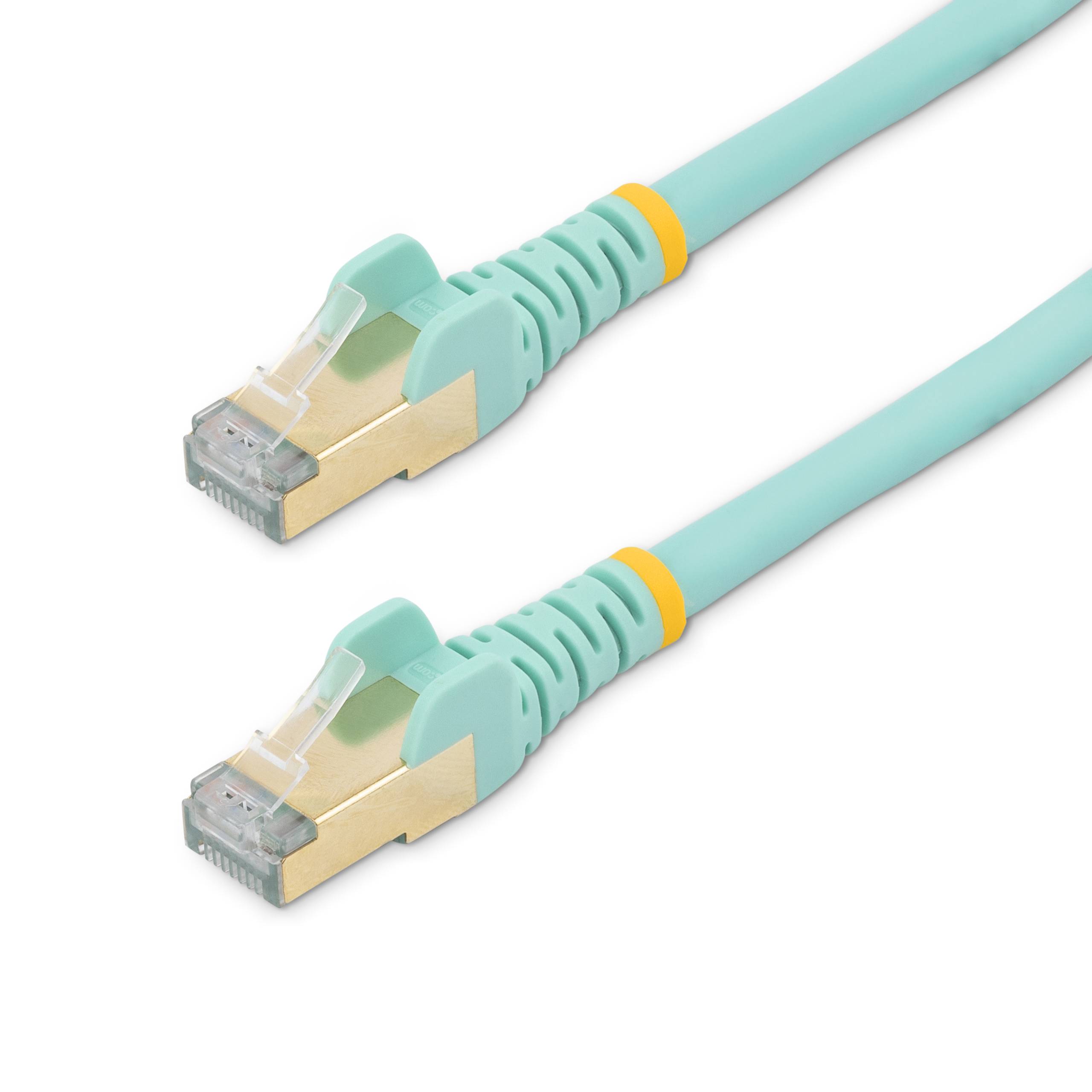 Rca Informatique - image du produit : 1M CAT6A PATCH CABLE - AQUA CAT 6A NETWORK CABLE - STP