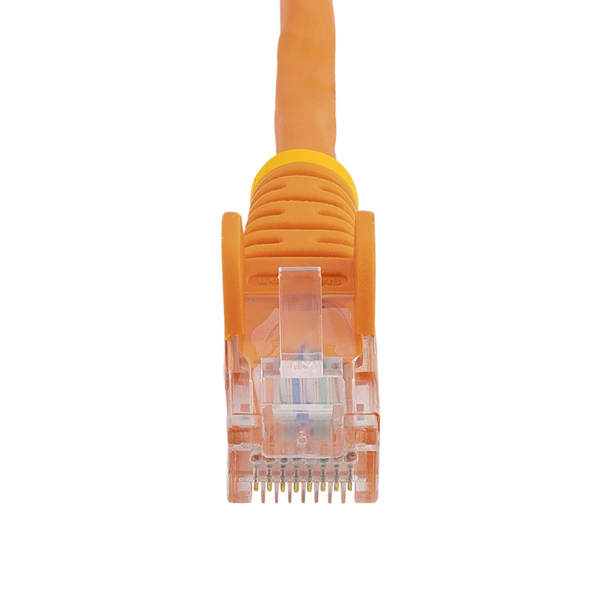 Rca Informatique - image du produit : CABLE RESEAU CAT5E UTP SANS CROCHET DE 3M - M/M - ORANGE