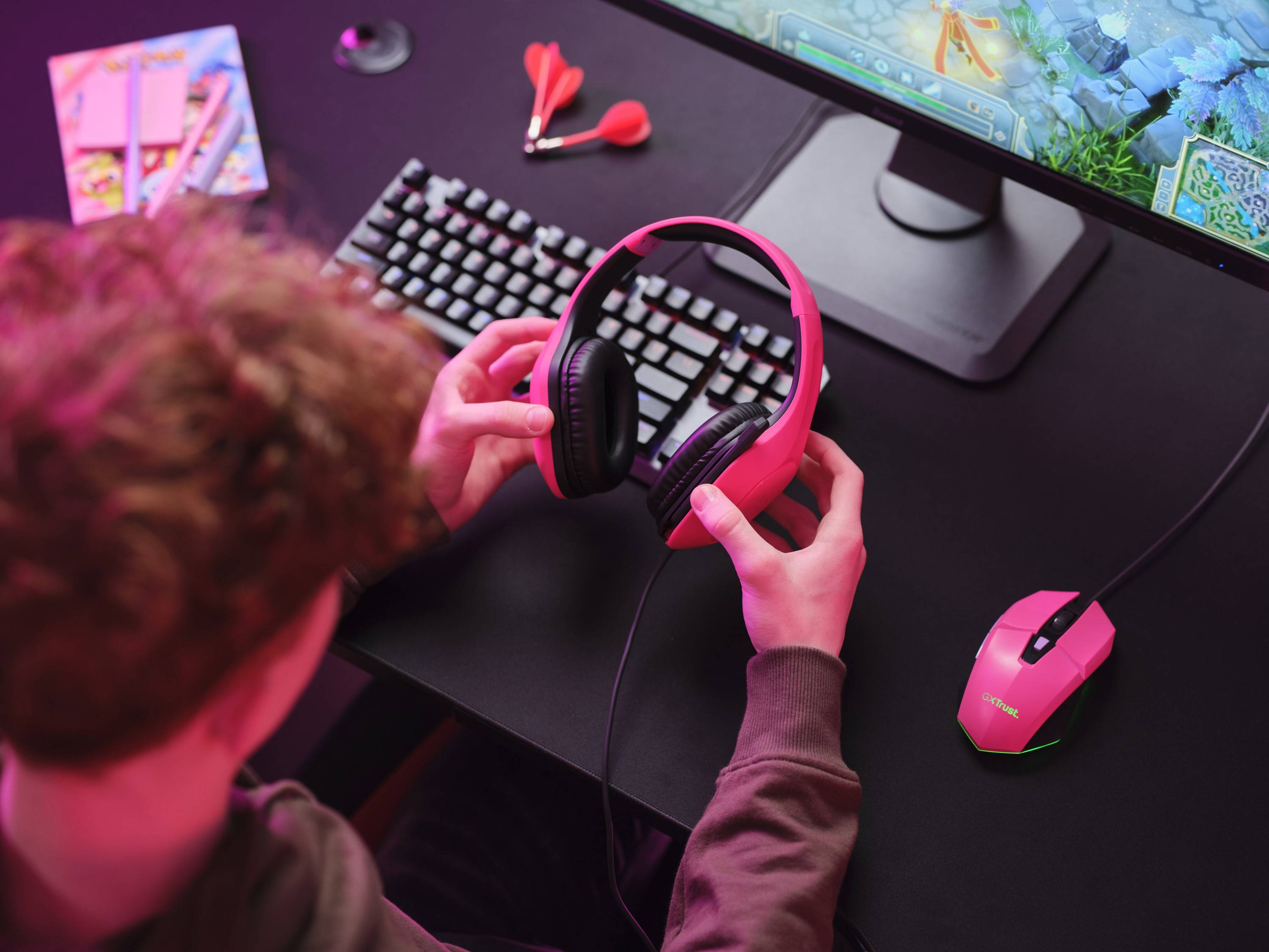 Rca Informatique - image du produit : GXT415P ZIROX HEADSET - PINK