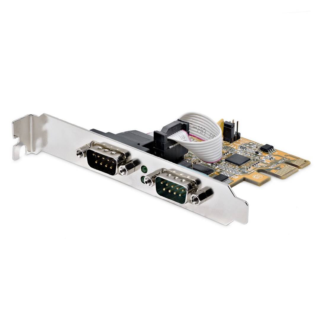 Rca Informatique - image du produit : PCIE DUAL SERIAL PORT CARD - 16C1050 UART 5V/12V STATUS LIGHT