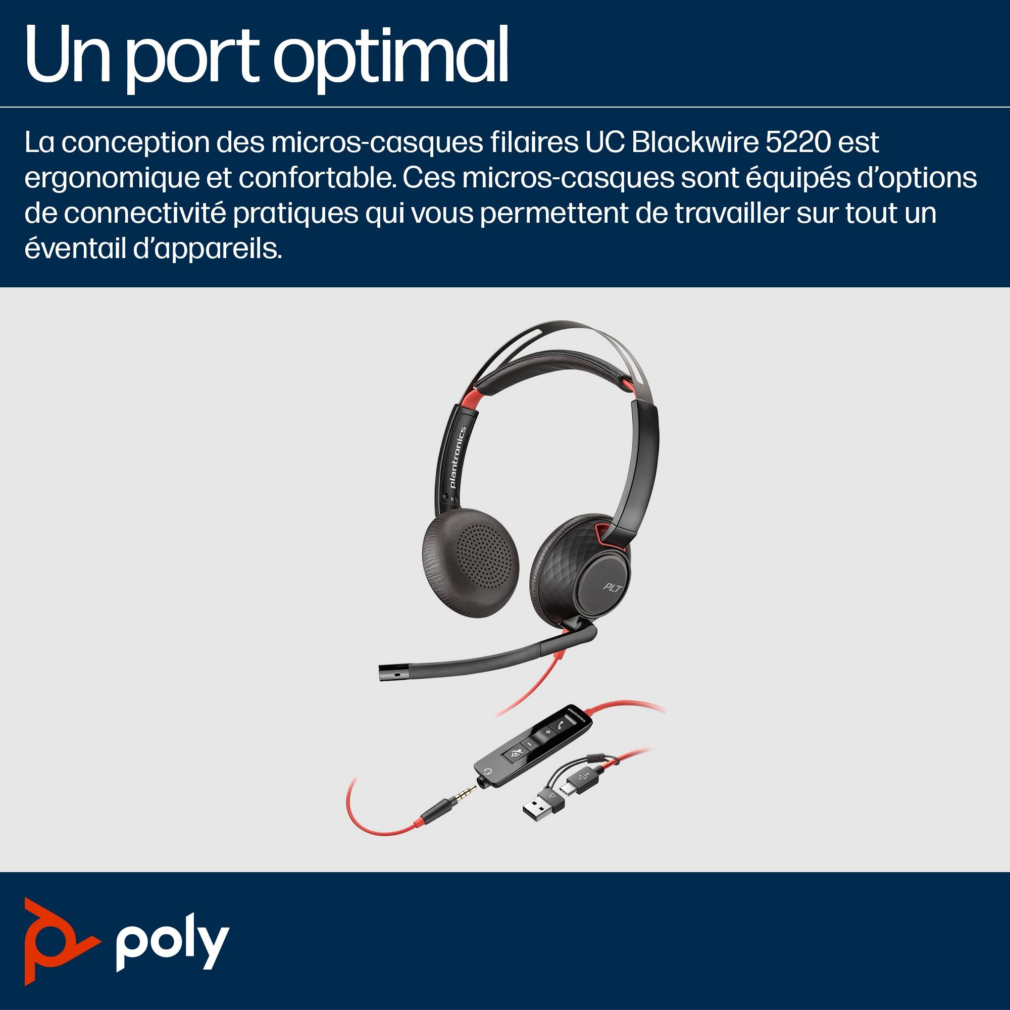 Rca Informatique - image du produit : POLY BW 5220 USB-C HS +USB-C/A (BULK)