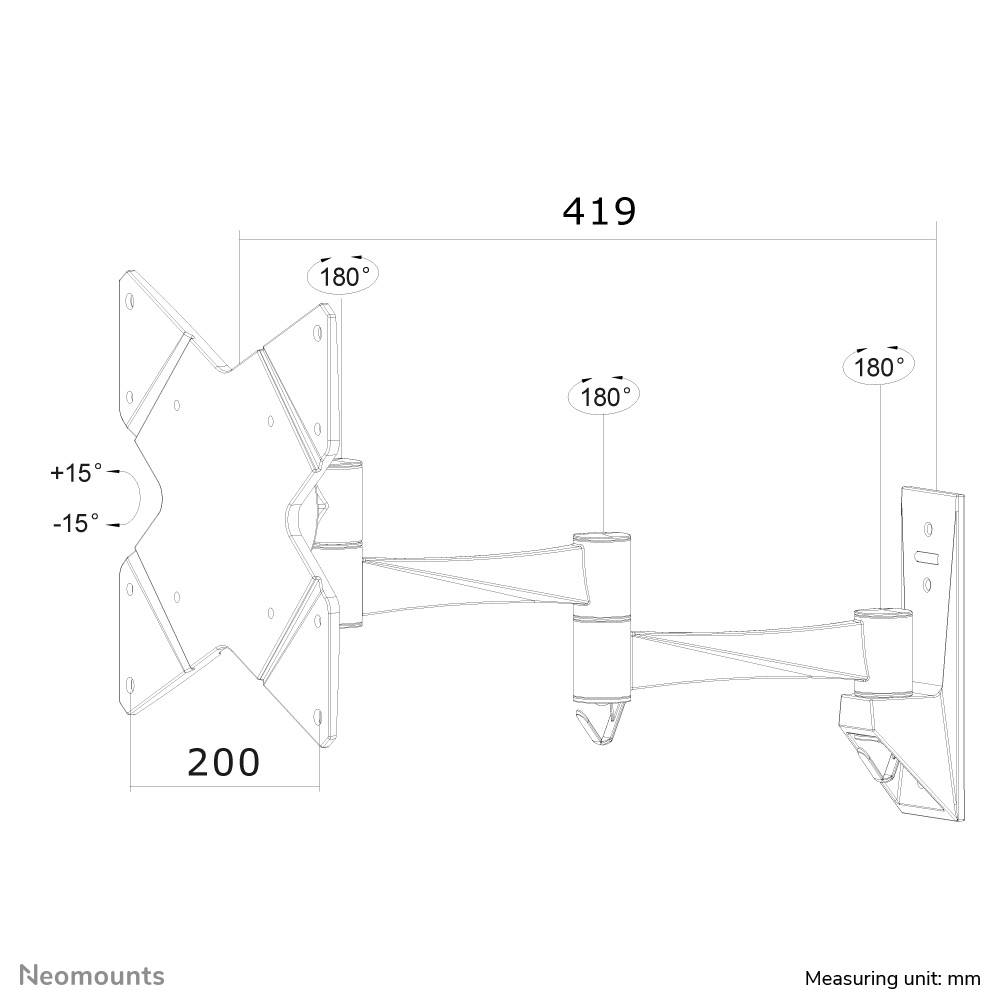 Rca Informatique - image du produit : SUPPORT MURAL LCD/LED/TFT JUSQU 40IN 3PTS DE FLEXION