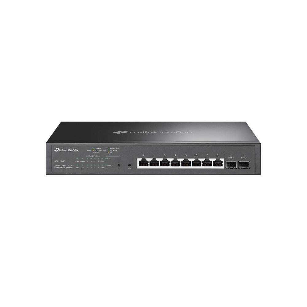 Rca Informatique - Image du produit : 10-PORT GIGAB SMART SWITCH POE+ 2 GIGABIT SFP SLOTS