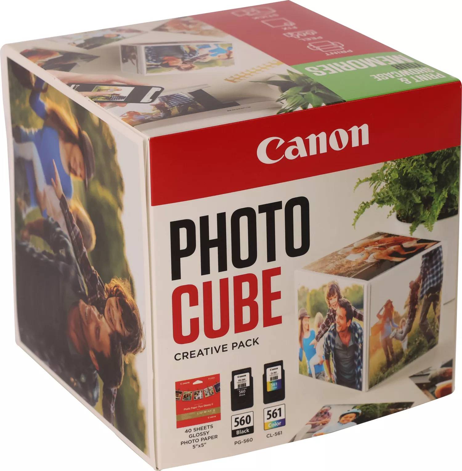 Rca Informatique - Image du produit : PG-560/CL-561 PHOTO CUBE CREATIVE PACK WHITE GREEN (5X5 P