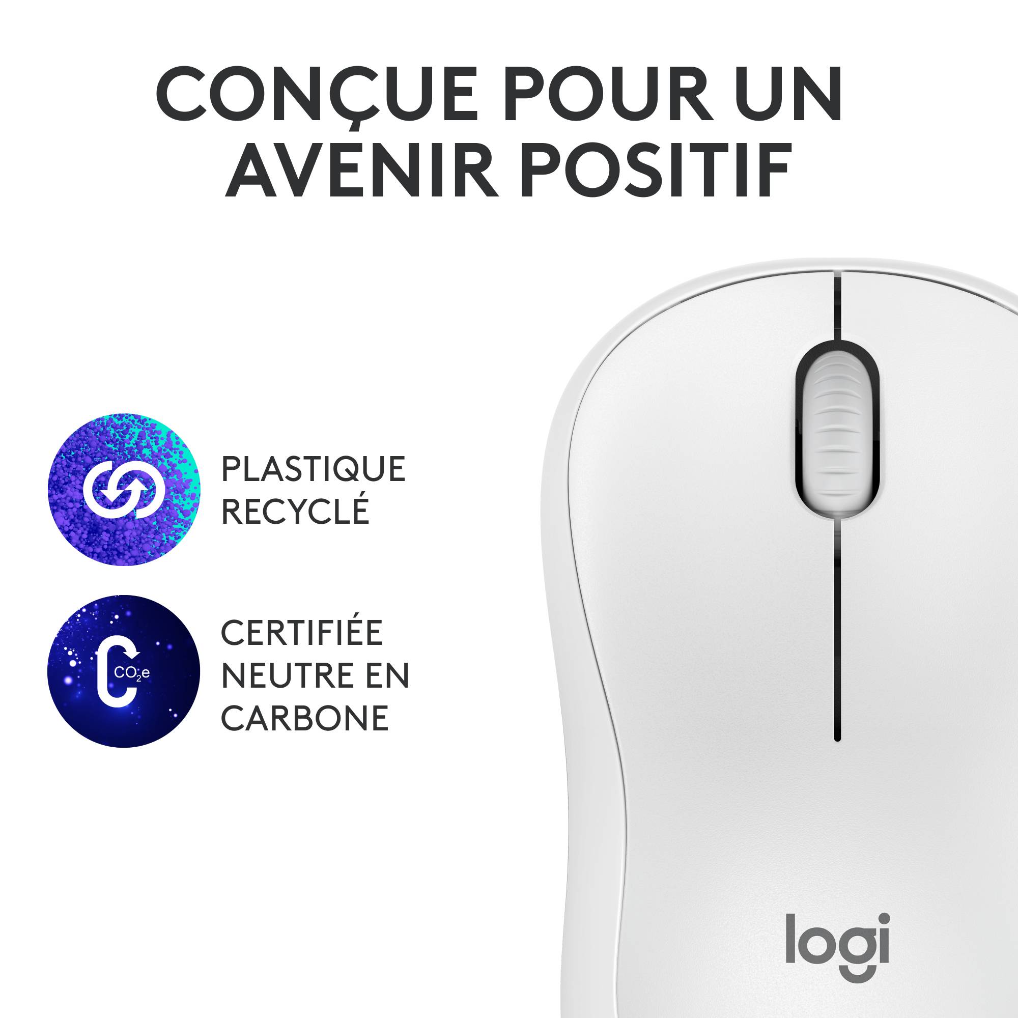 Rca Informatique - image du produit : LOGITECH M240 SILENT BT MOUSE OFF WHITE - EMEA-808