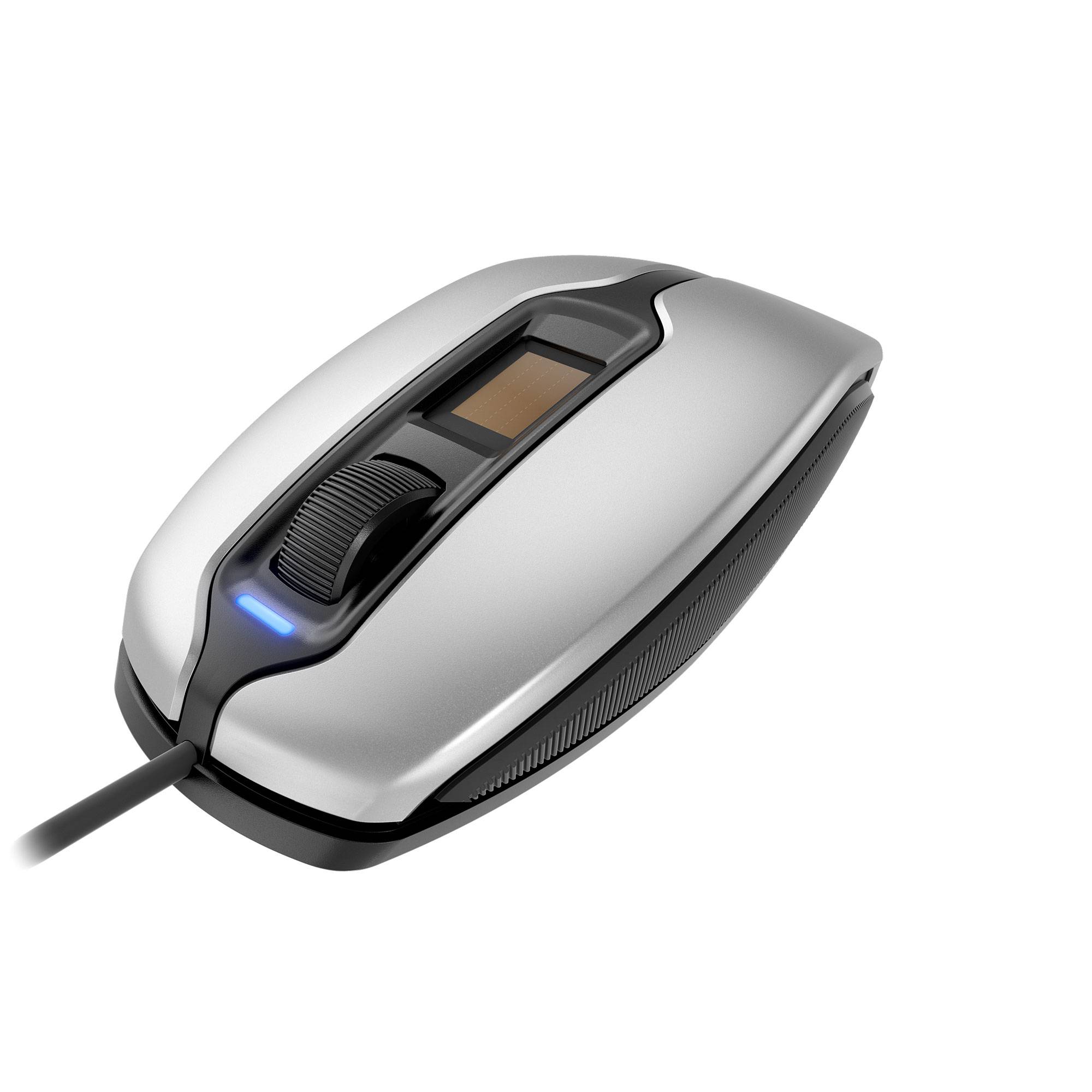 Rca Informatique - image du produit : CHERRY MC 4900 SILVER/BLACK FINGERTIP ID MOUSE USB