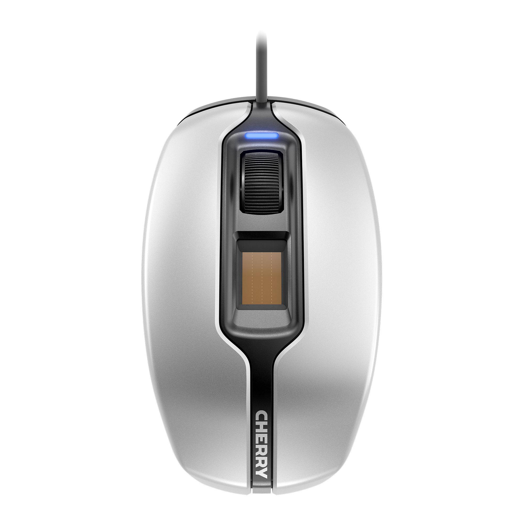 Rca Informatique - Image du produit : CHERRY MC 4900 SILVER/BLACK FINGERTIP ID MOUSE USB