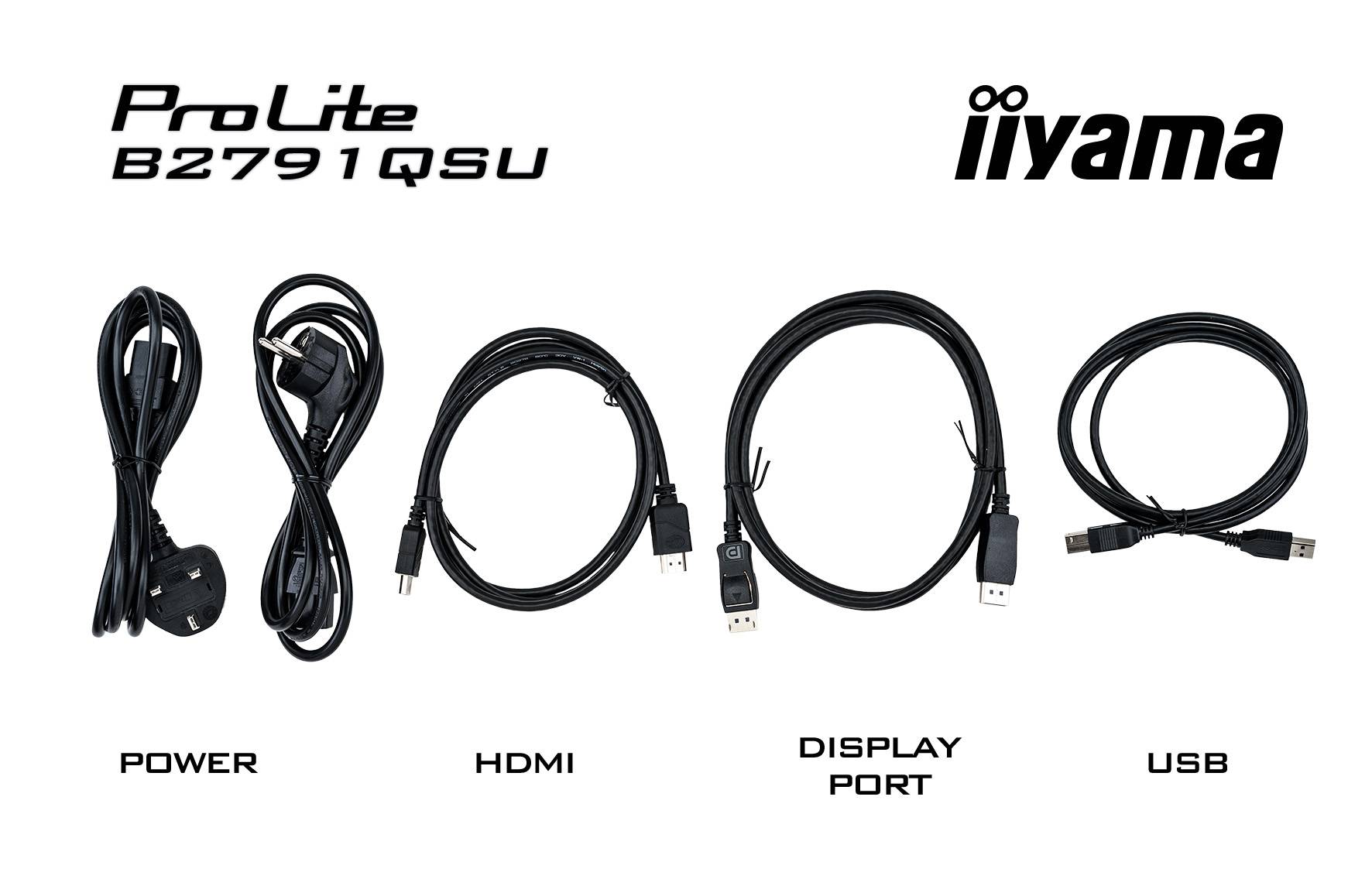 Rca Informatique - image du produit : B2791QSU-B1 1000:1 DVI HDMI DP 27IN LCD 2560 X 1440 16:9 1MS
