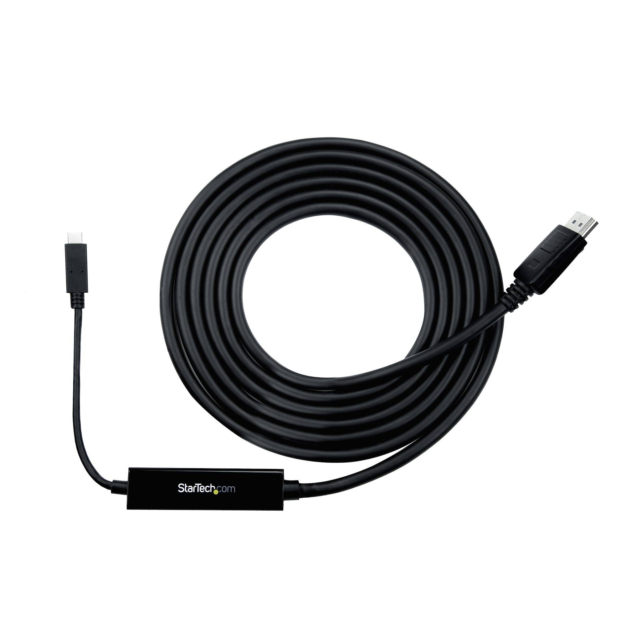 Rca Informatique - image du produit : 3M / 10FT USB C TO DISPLAYPORT CABLE - 4K 60HZ - BLACK