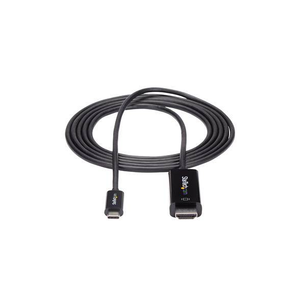 Rca Informatique - image du produit : 2M / 6FT USB C TO HDMI CABLE - 4K AT 60 HZ - BLACK